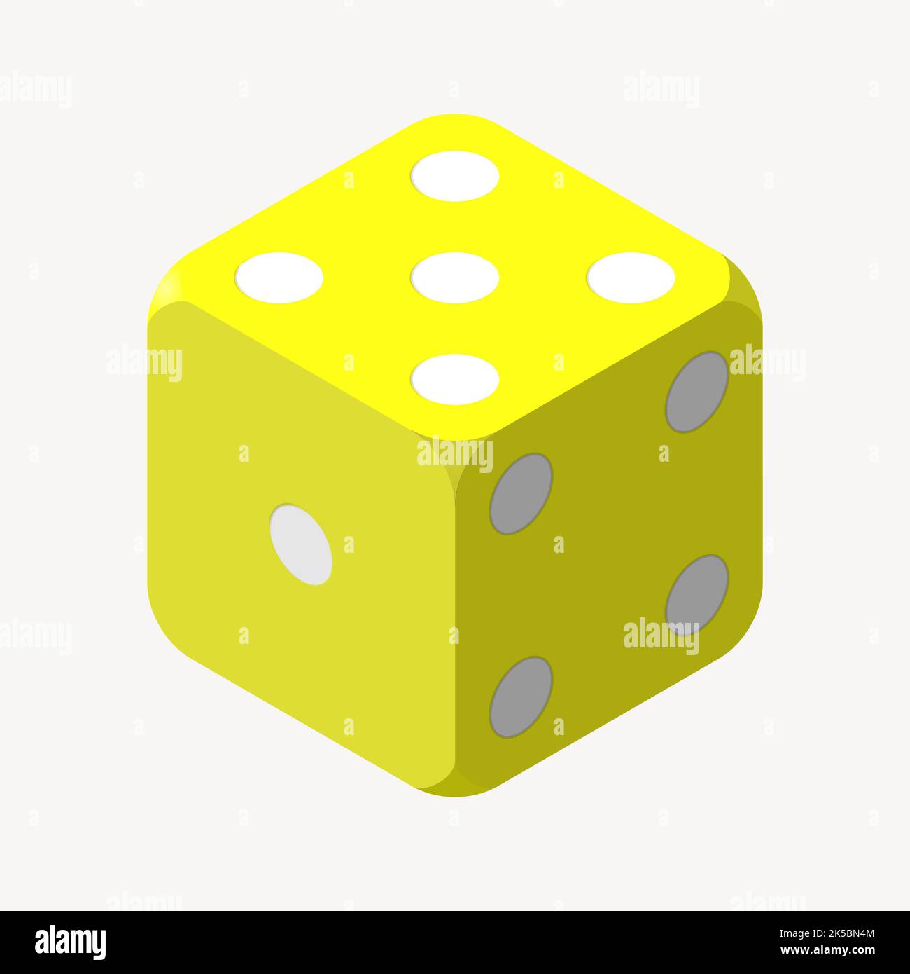 Yellow dice collage element illustration vector Stock Vector Image