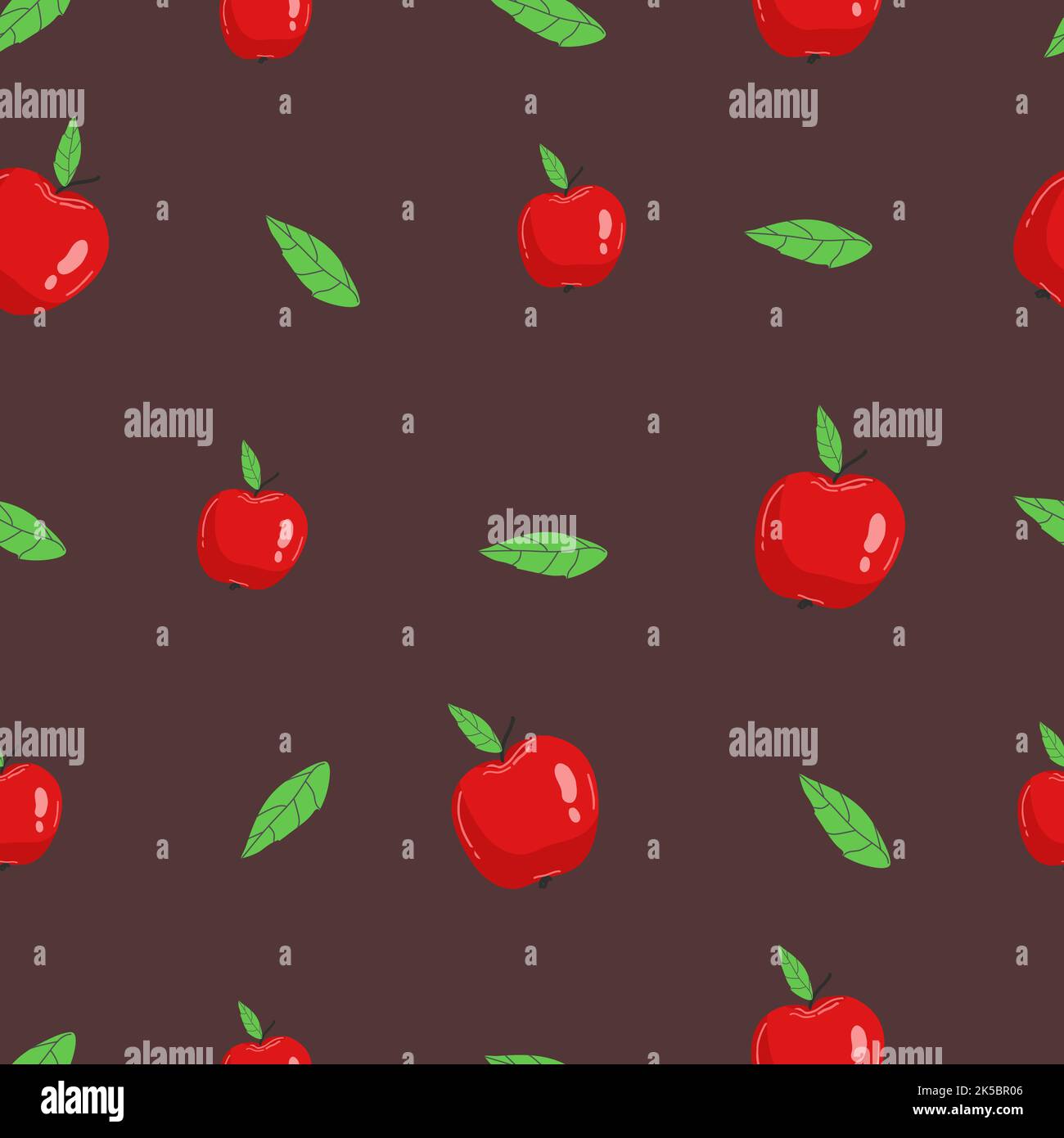 Seamless pattern with apples motif can be used in textiles, for book