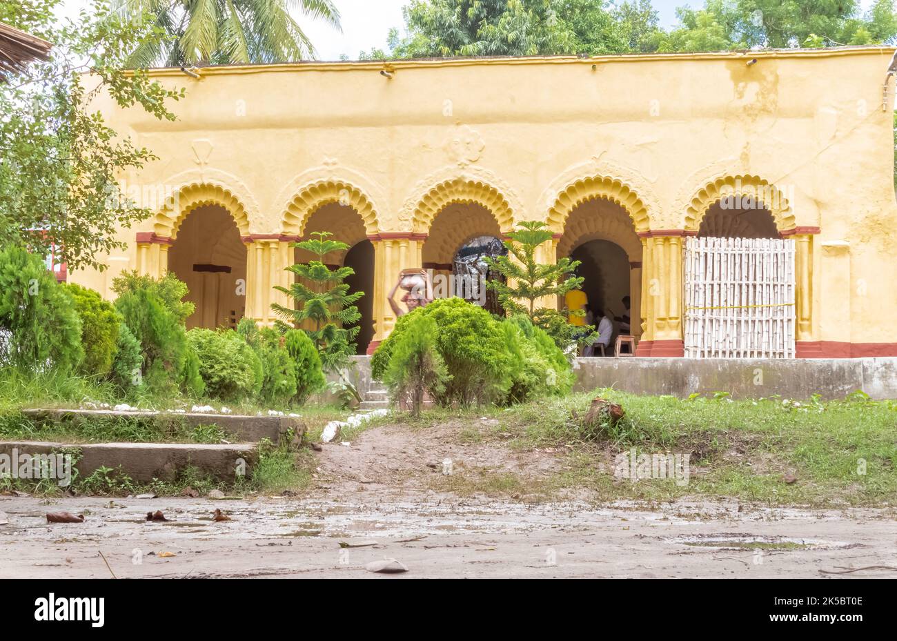 Old zamindar or zamidar or jamidar or jamindar family temple (Thakur Dalan) in India Stock Photo