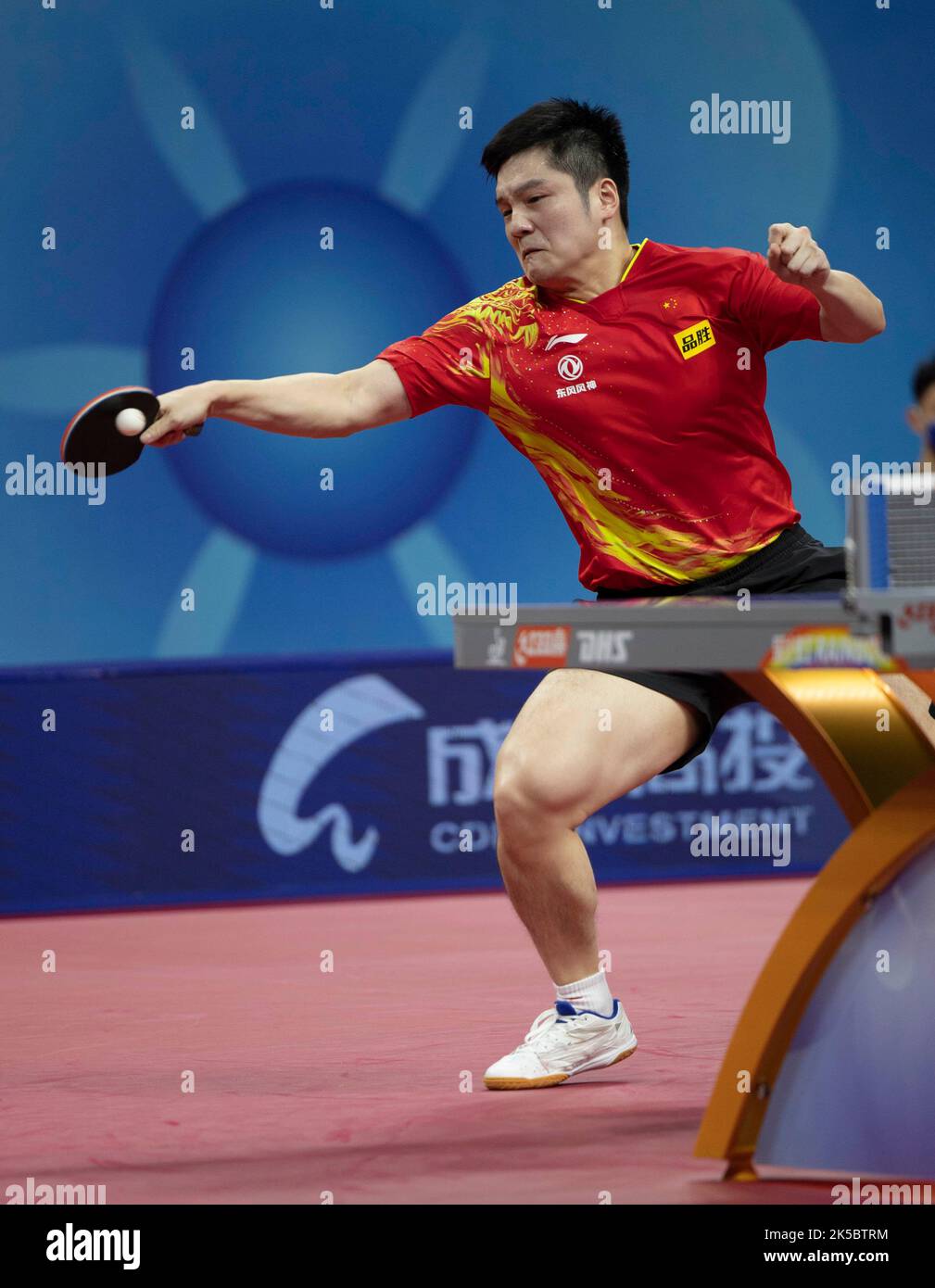 CHENGDU, CHINA OCTOBER 7, 2022 Fan Zhendong of China competes