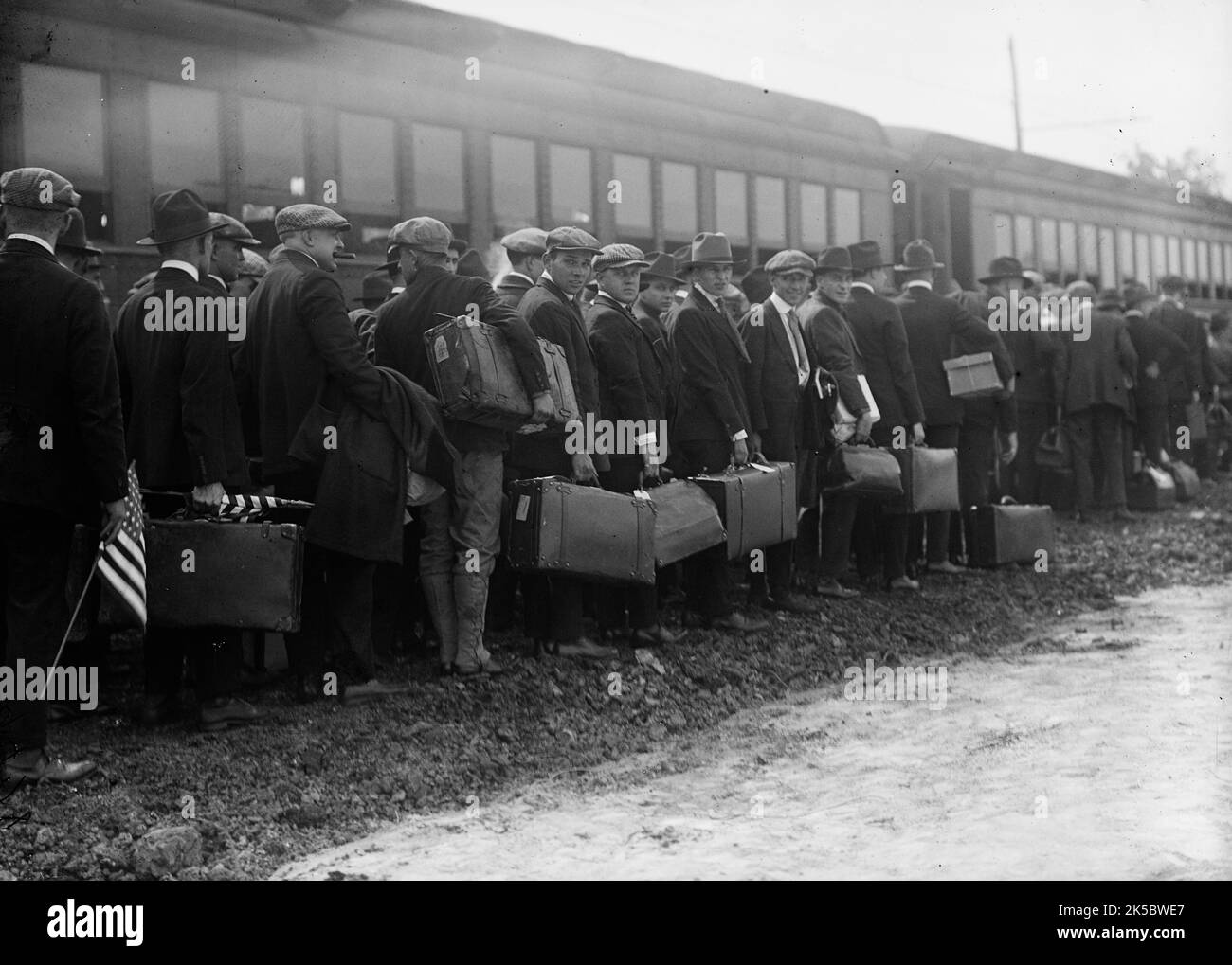 Camp Meade 1 Arrival of Drafted Men, 1917 Stock Photo Alamy