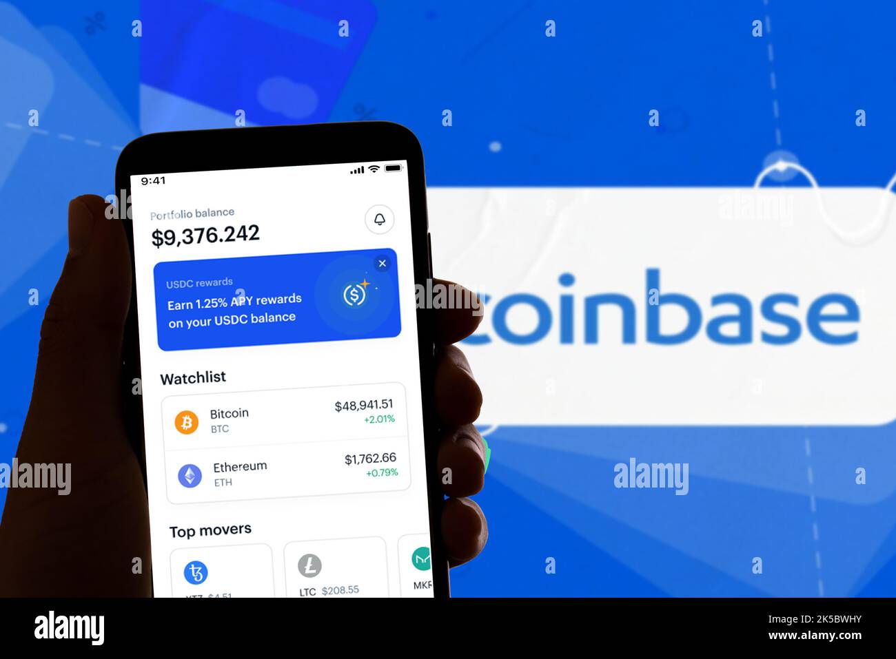 Coinbase app on mobile hi-res stock photography and images - Alamy