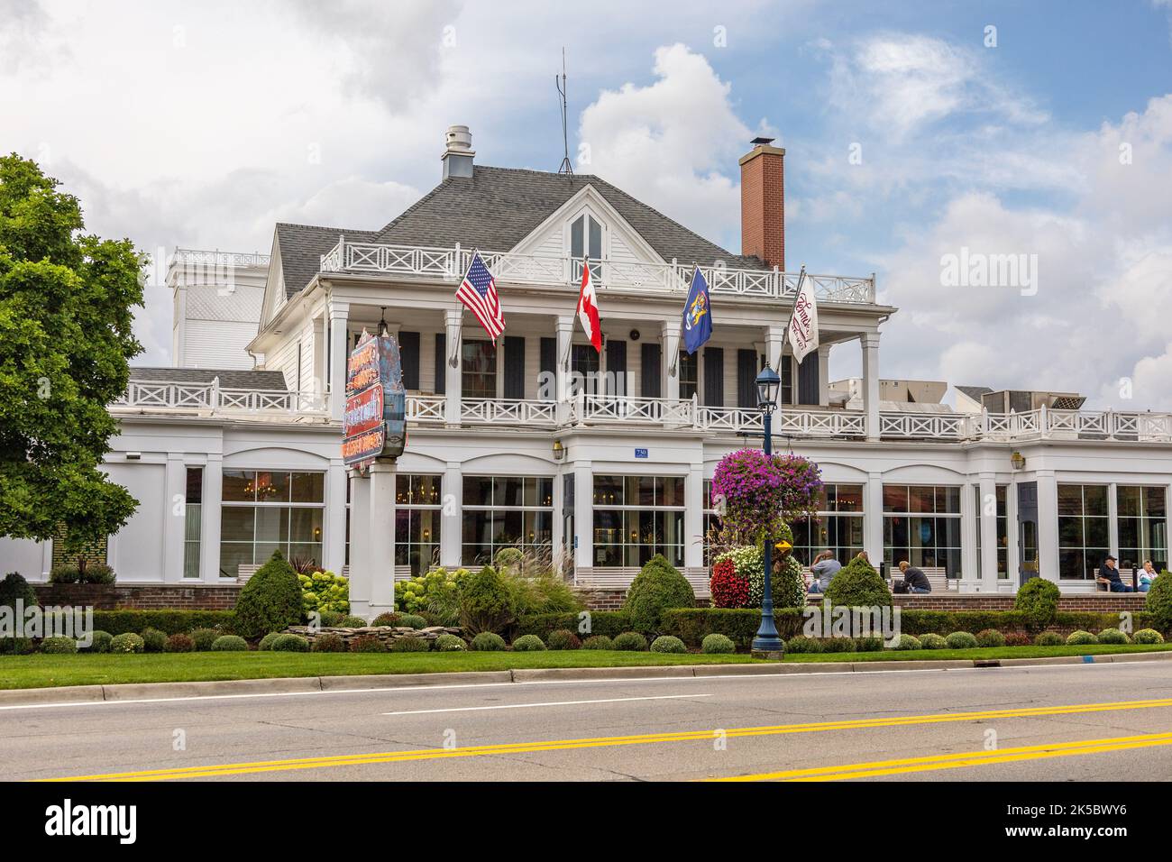 Zehnder's Famous Restaurant Frankenmuth Michigan, Famous For Serving Chicken Dinners And Bavarian Style Food, Building Exterior, Stock Photo