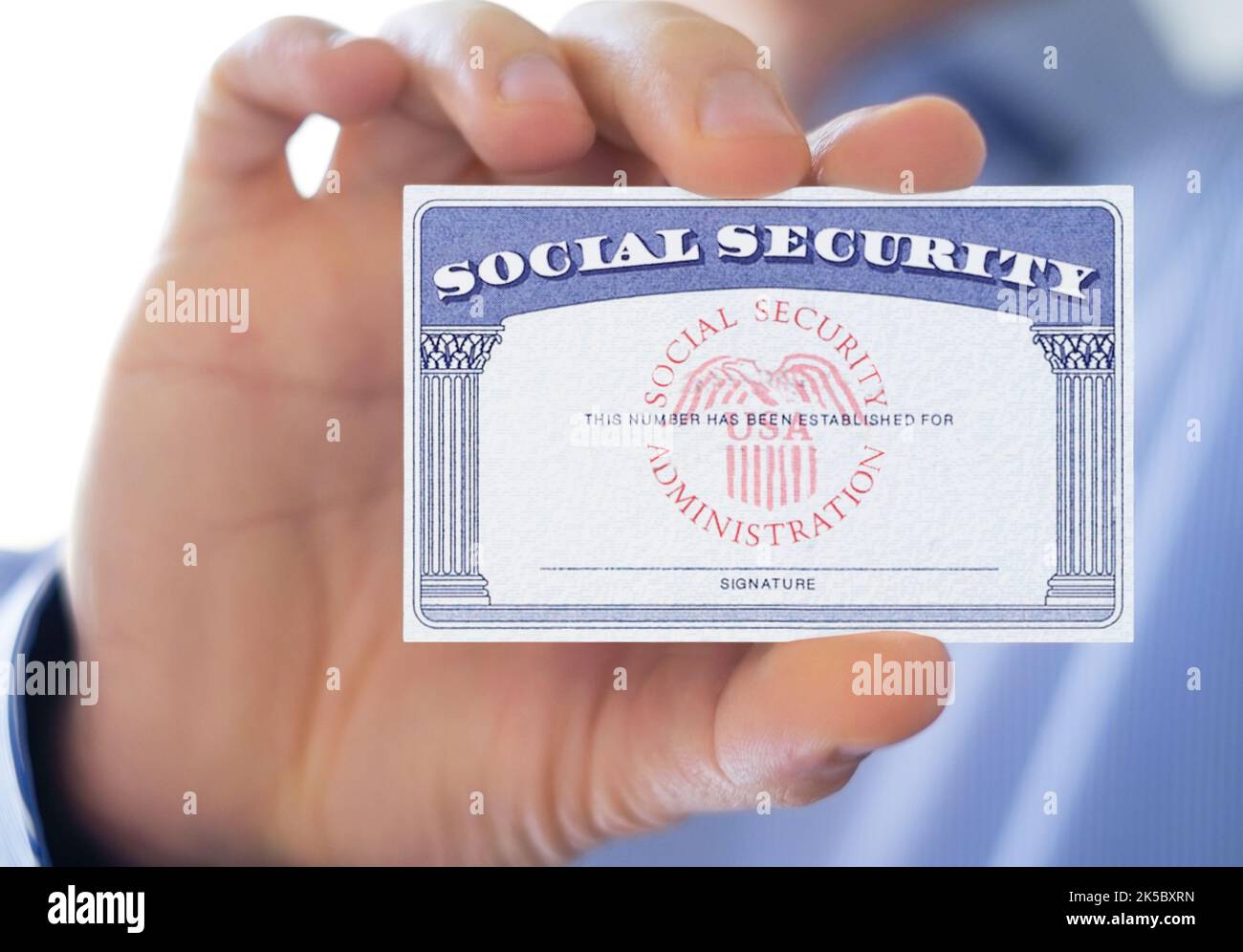 Social Security Card in USA Stock Photo