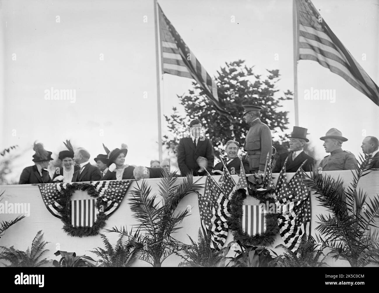 Cavalry Review By President Wilson, Washington, DC, 1913. In Reviewing
