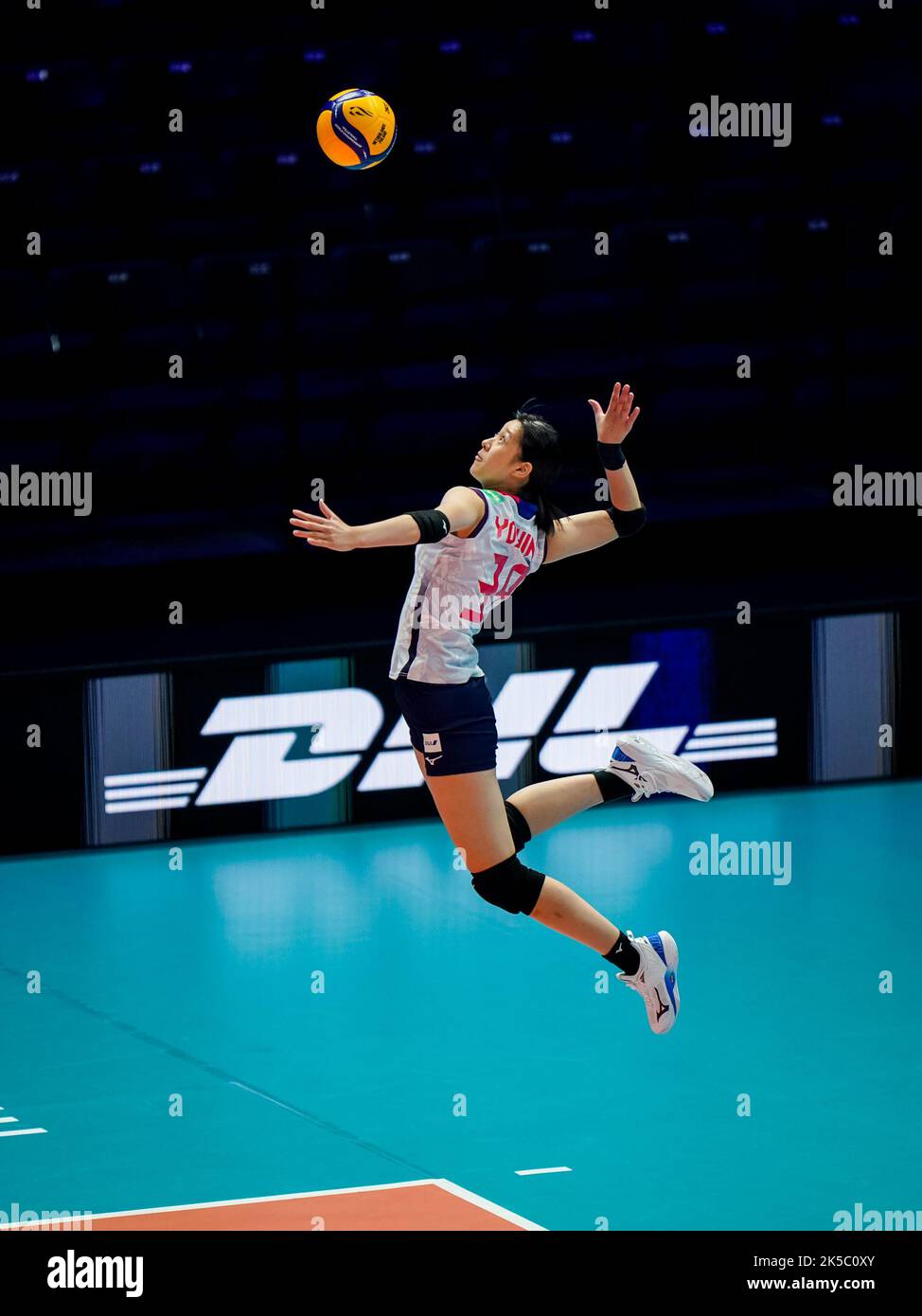 rotterdam-netherlands-october-7-yoshino-sato-of-japan-serves-during