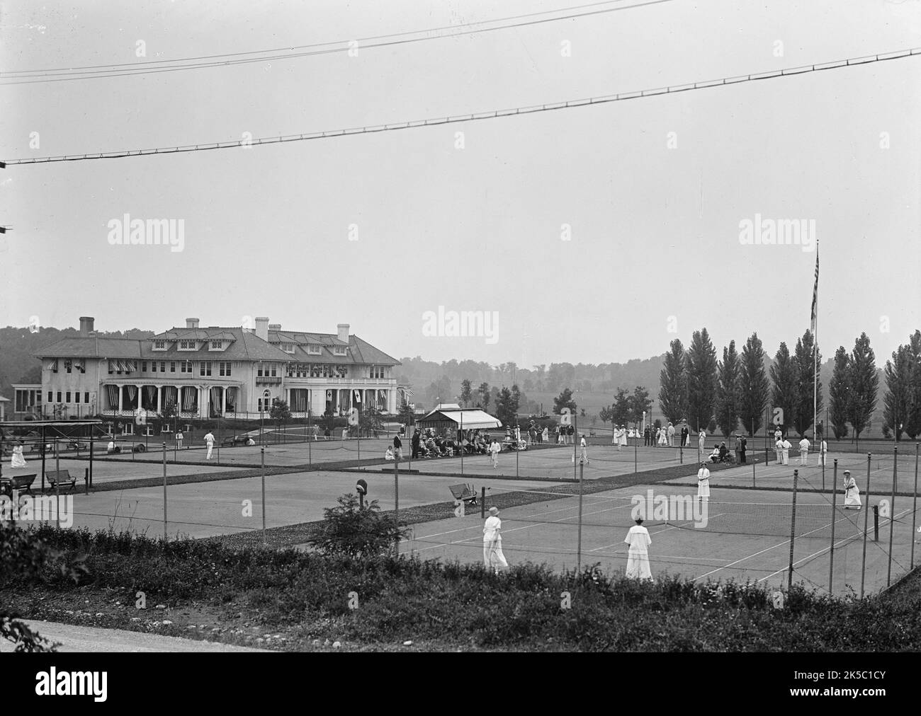 Columbia Country Club Tennis Courts, 1917 Stock Photo Alamy