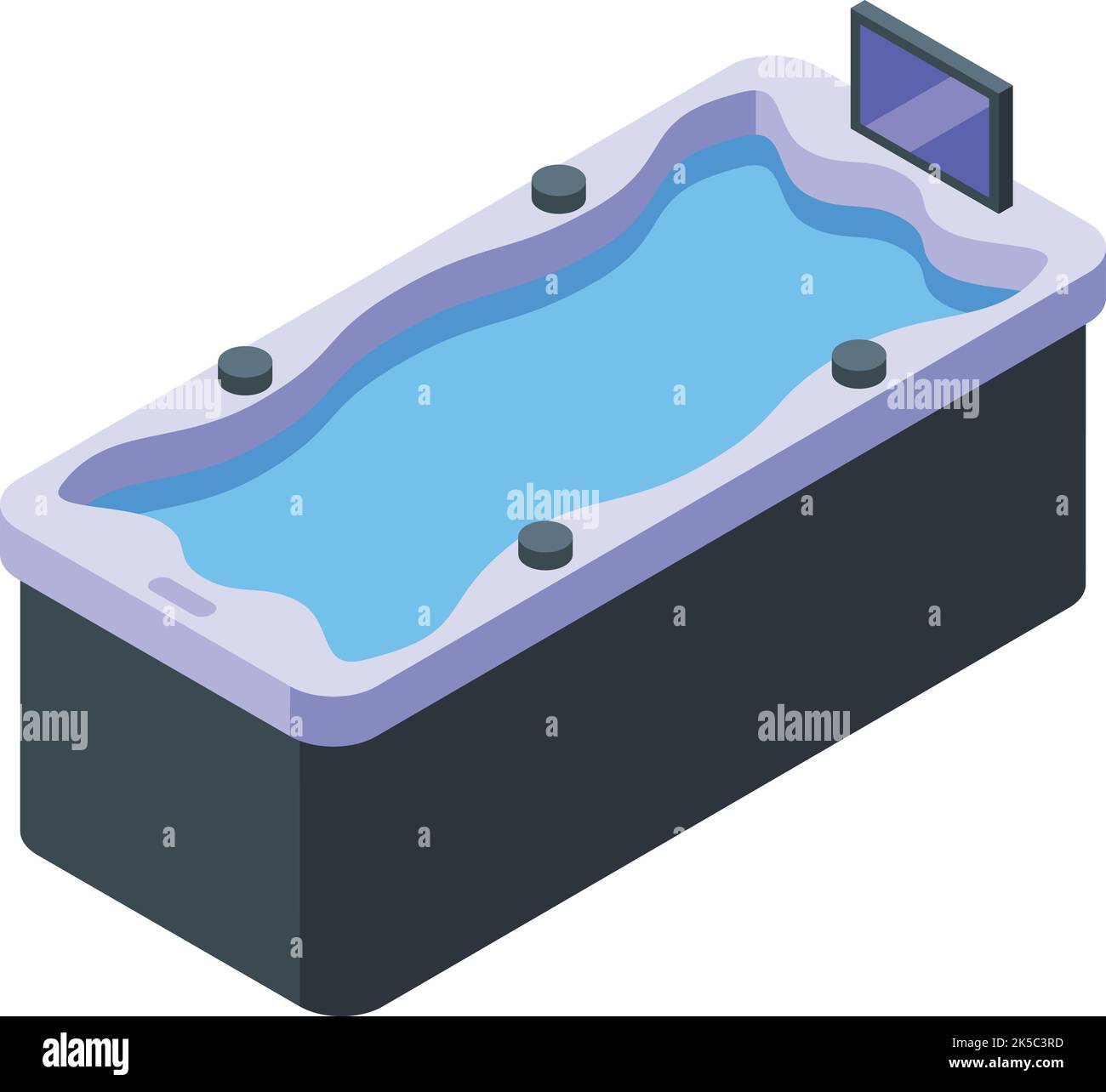 Hydro massage icon isometric vector. Spa health. Hot bath Stock Vector