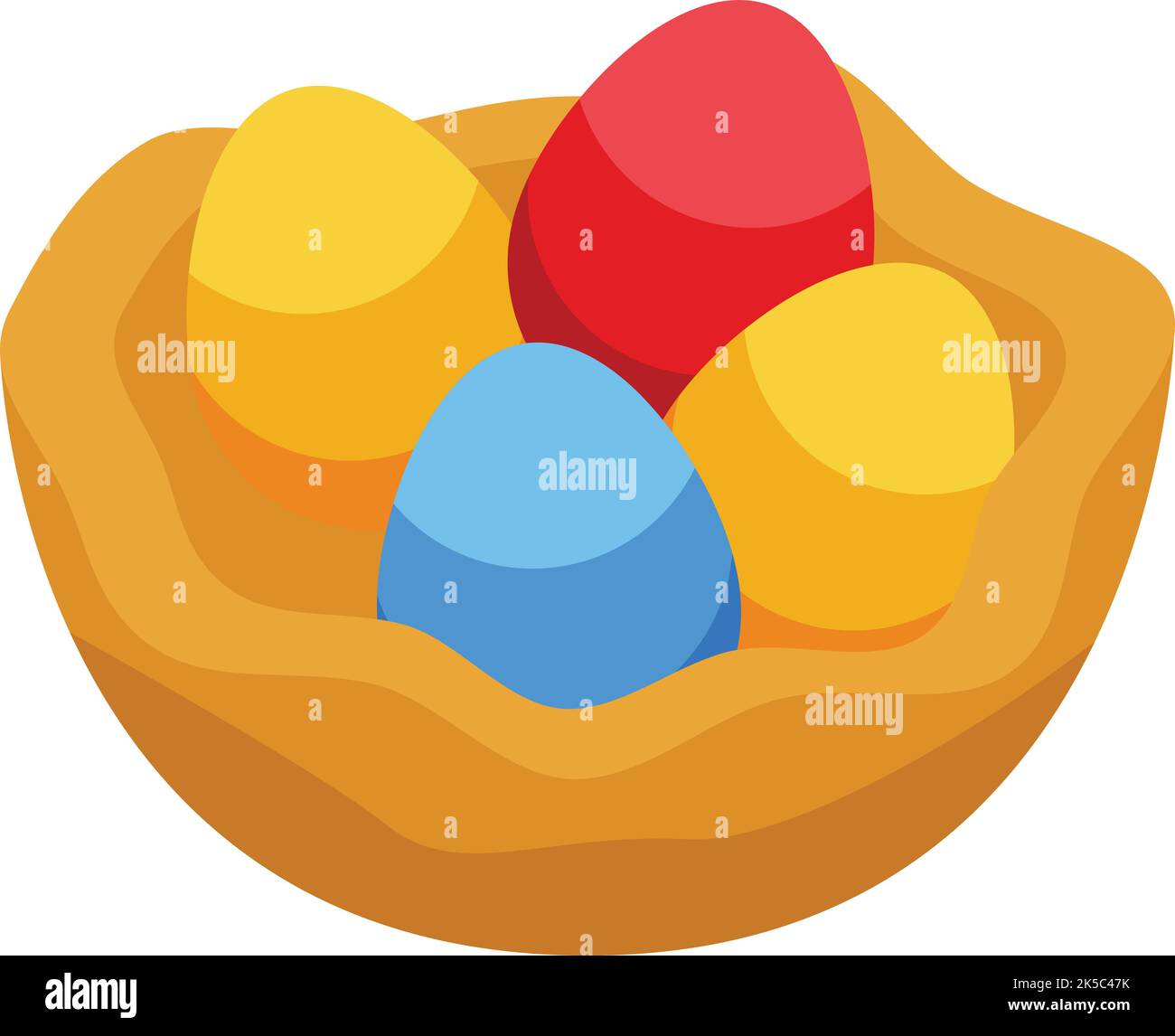 Easter egg pot icon isometric vector. April spring. Cute hunt Stock Vector
