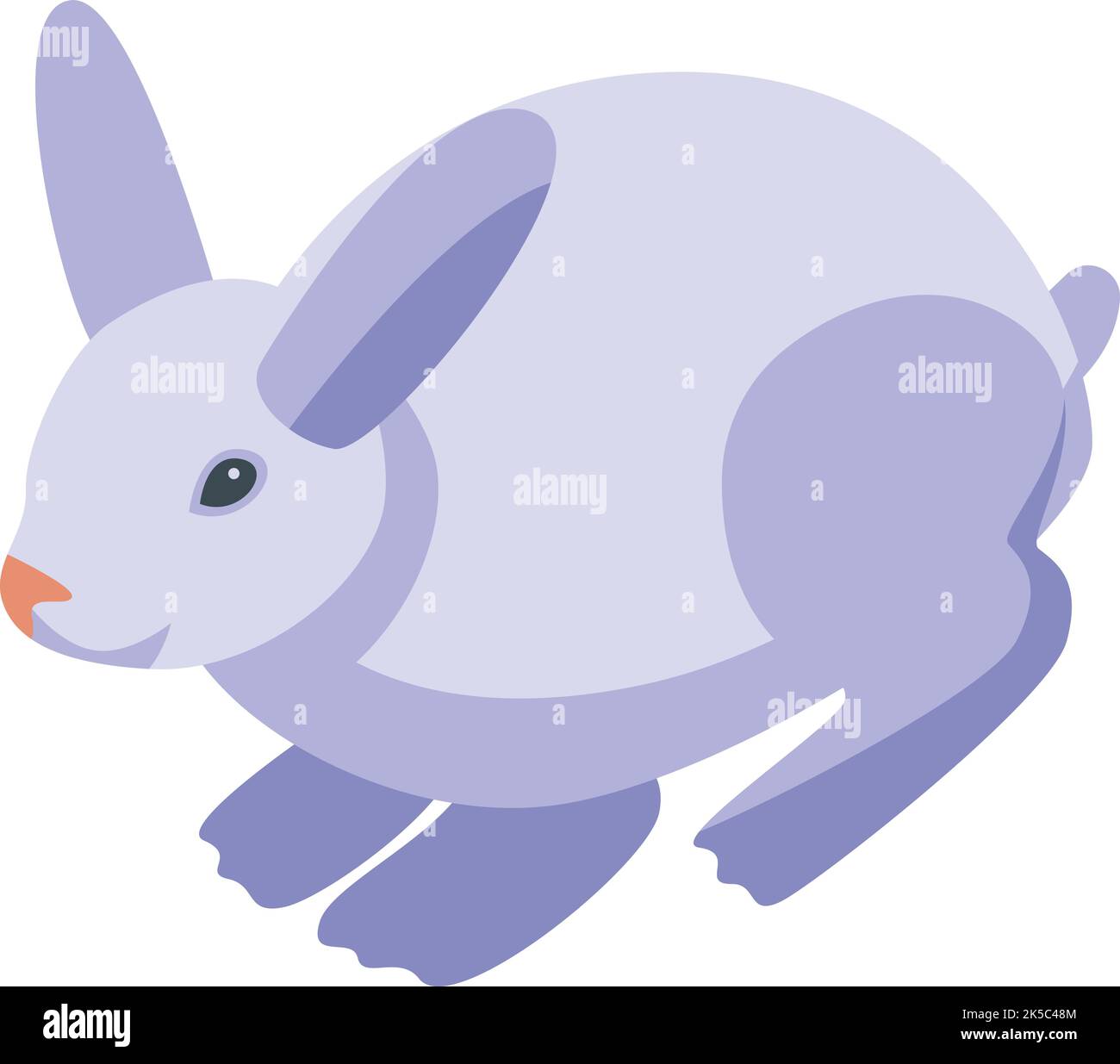 Easter bunny icon isometric vector. Cute rabbit. Happy funny Stock Vector