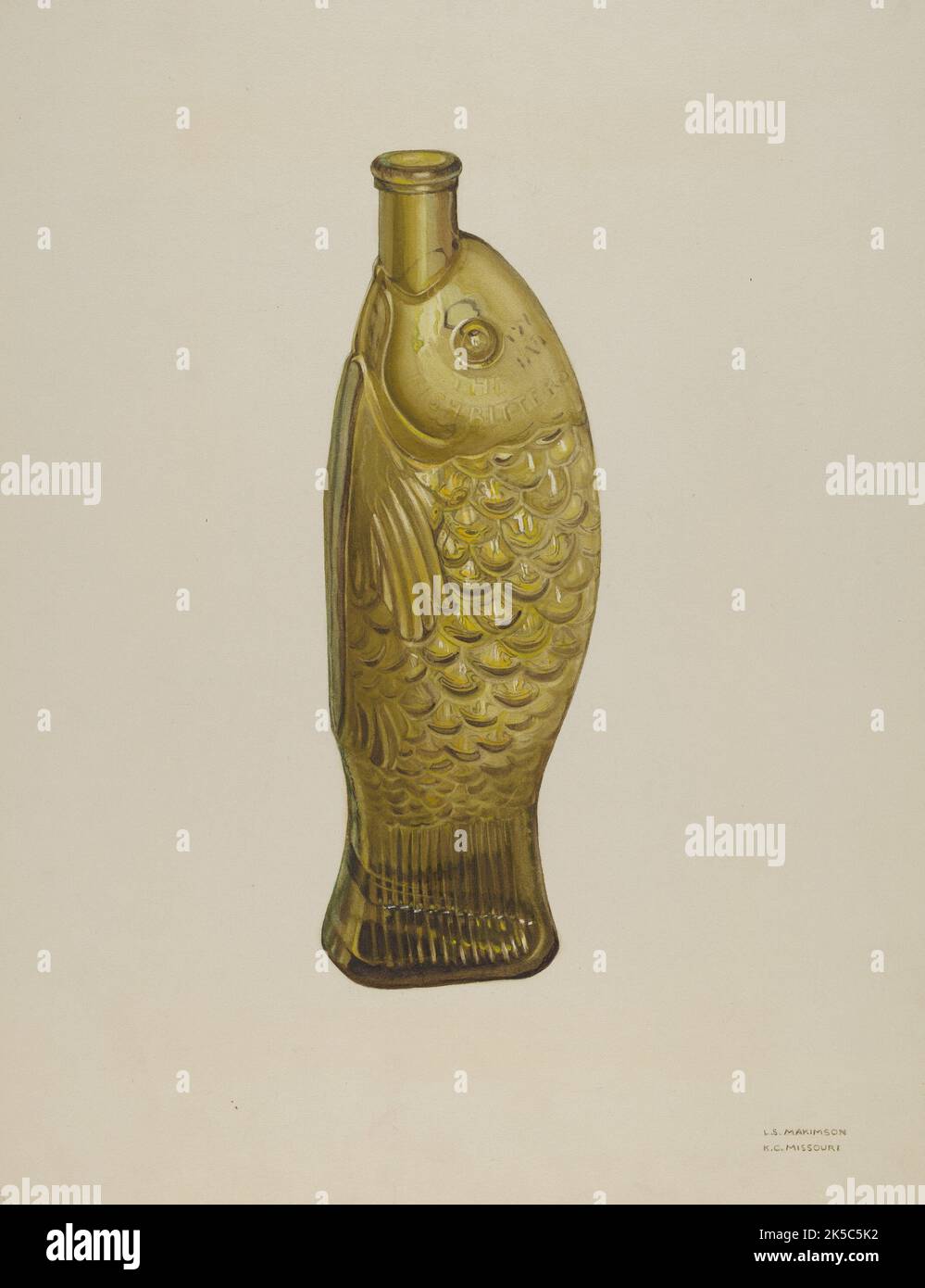 Fish Bitters Bottle, 1935/1942 Stock Photo Alamy