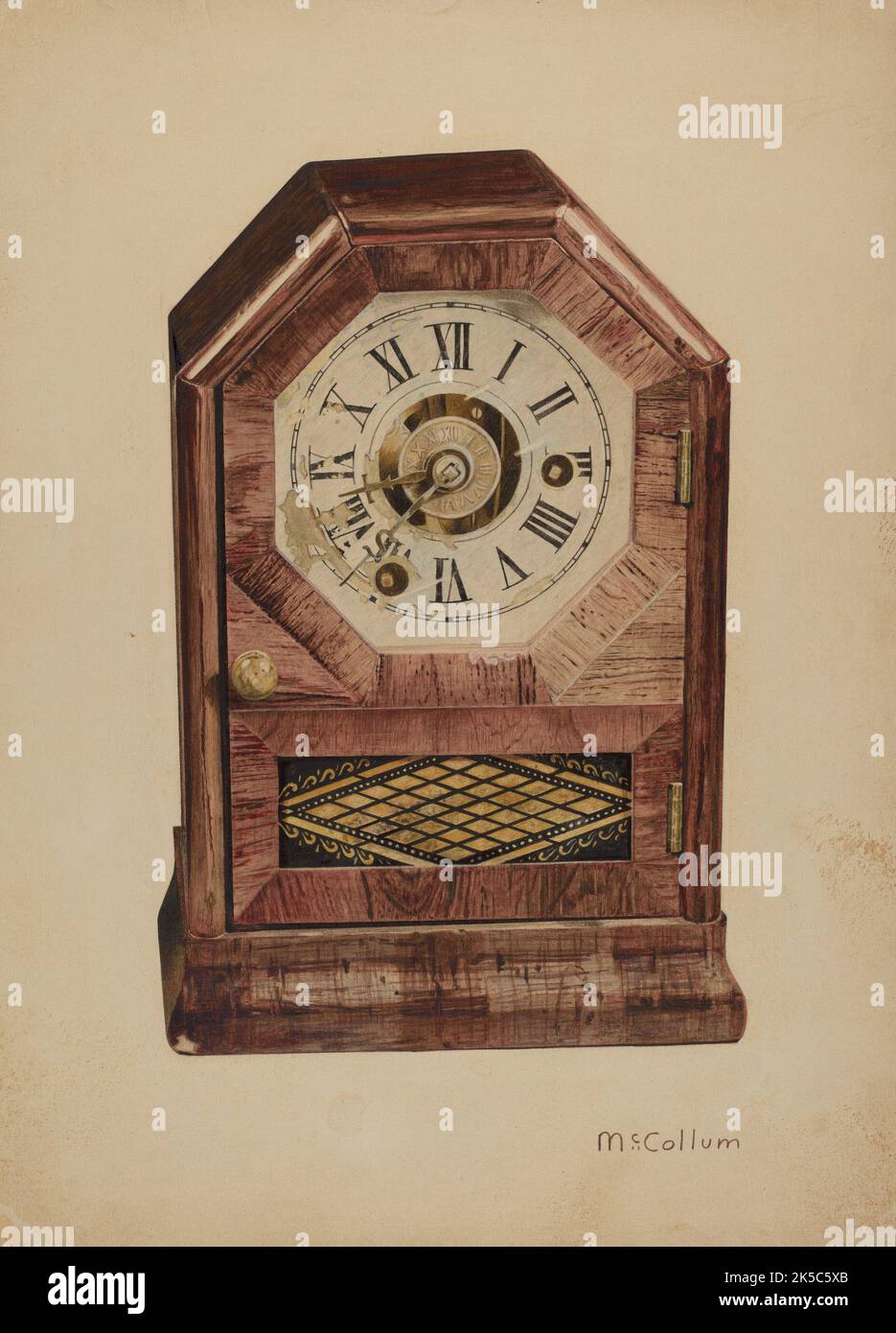 Seth Thomas Clock (?), c. 1940. Stock Photo