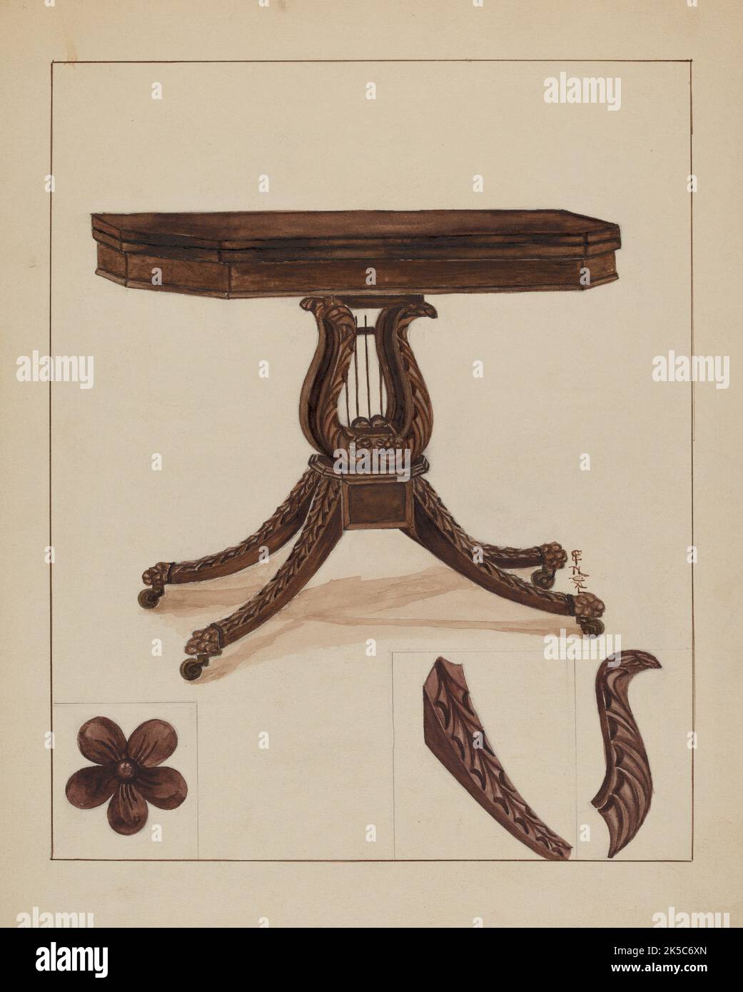 Card Table, 1936 Stock Photo - Alamy