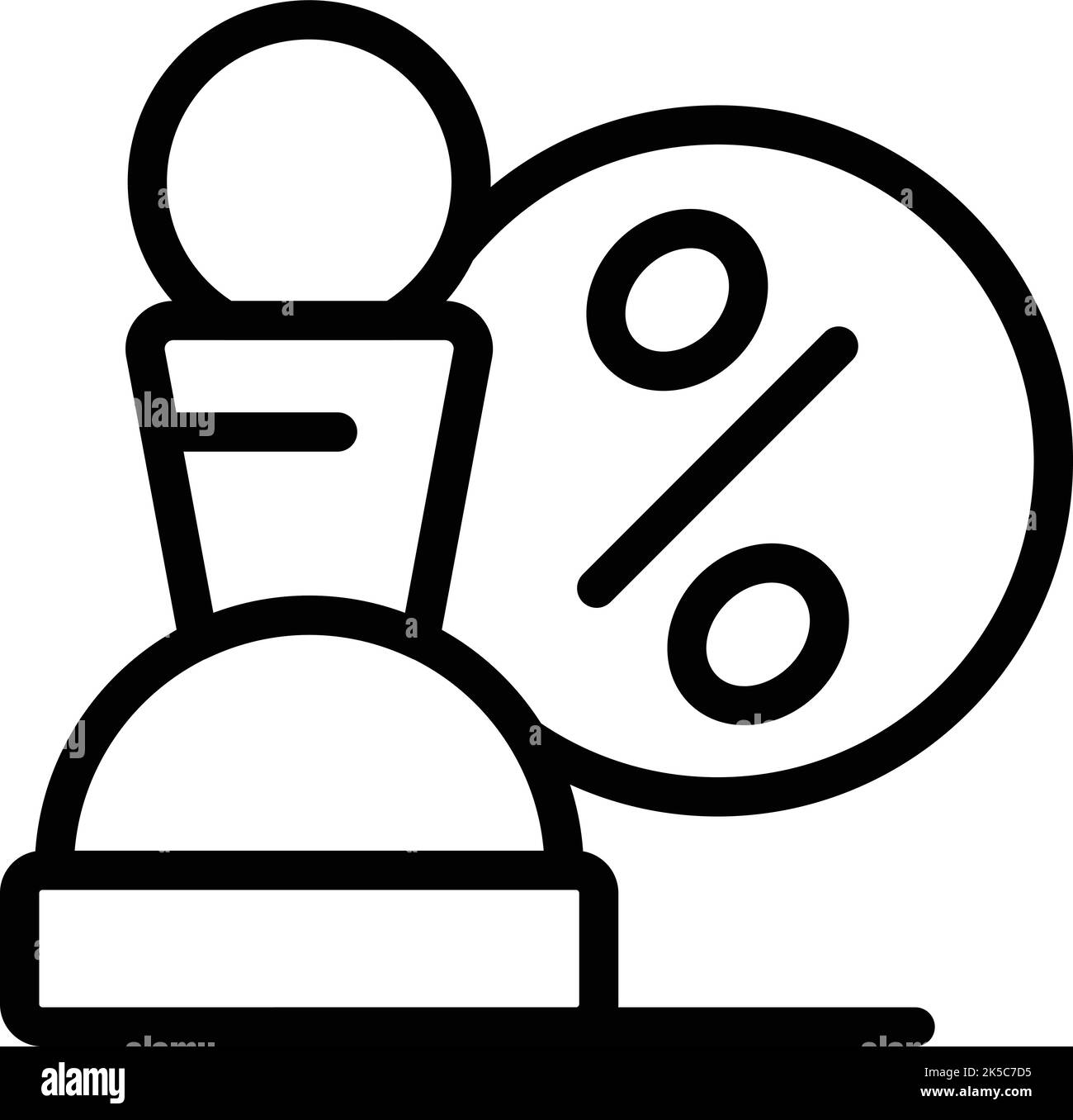 online-chess-icon-outline-vector-game-board-play-story-stock-vector-image-art-alamy