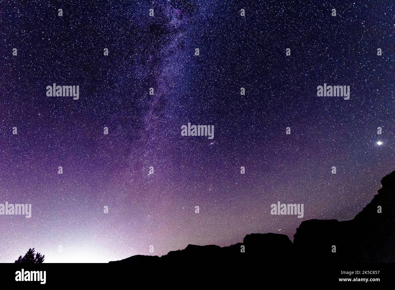 The beautiful starry sky with a Milky Way Stock Photo - Alamy