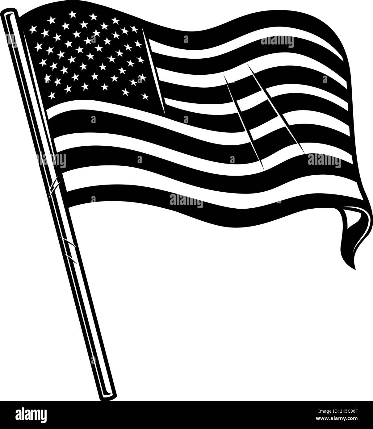 Illustration of american flag. Design element for poster, card, banner ...