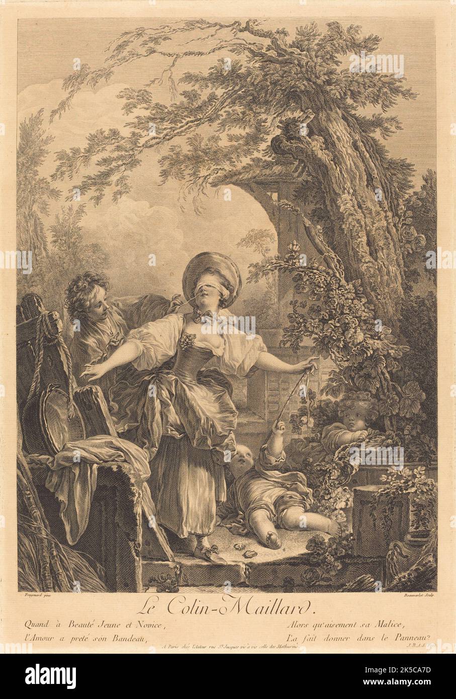 Colin Maillard, 1760 Stock Photo Alamy