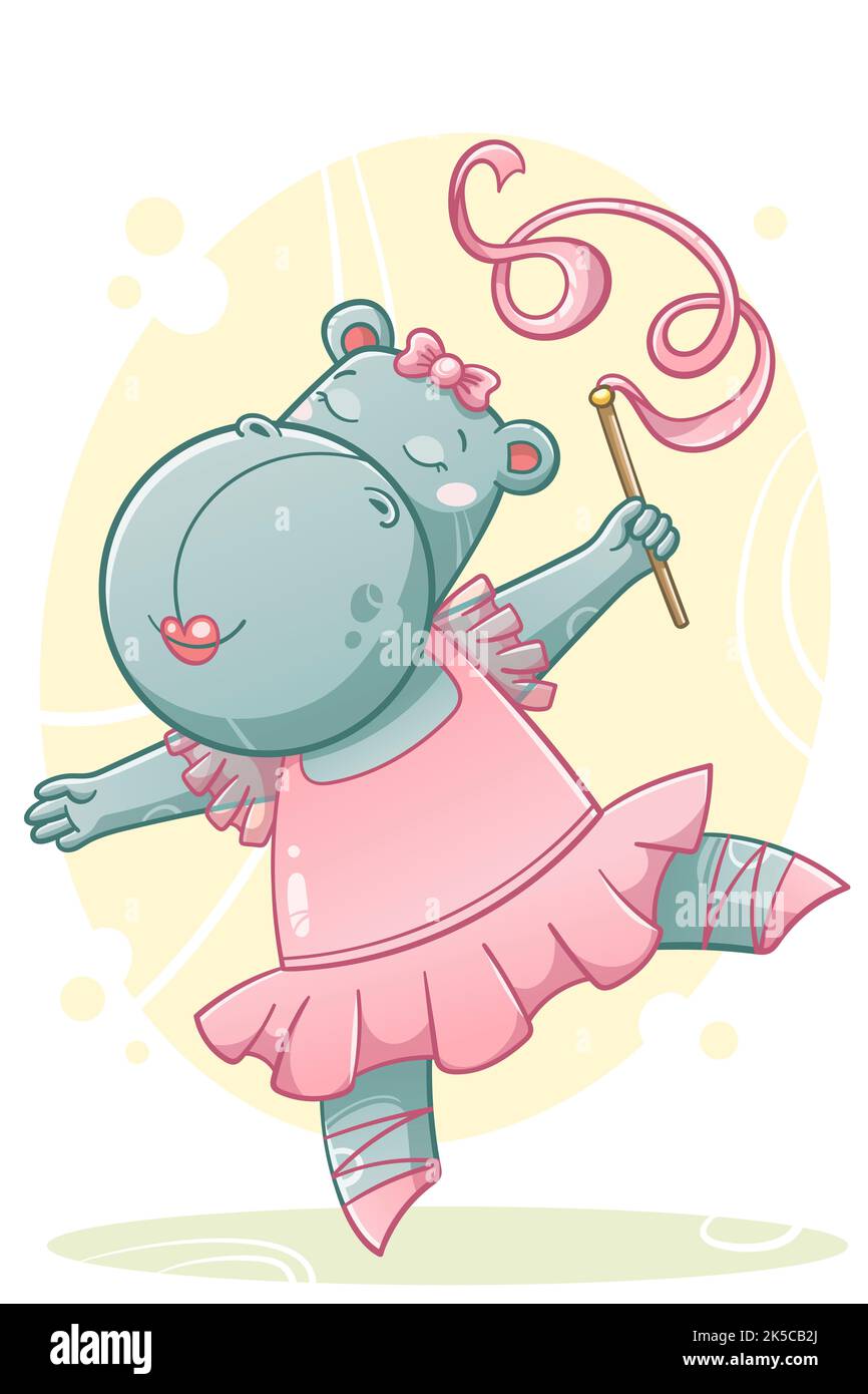 Cute dancing hippo Stock Photo Alamy