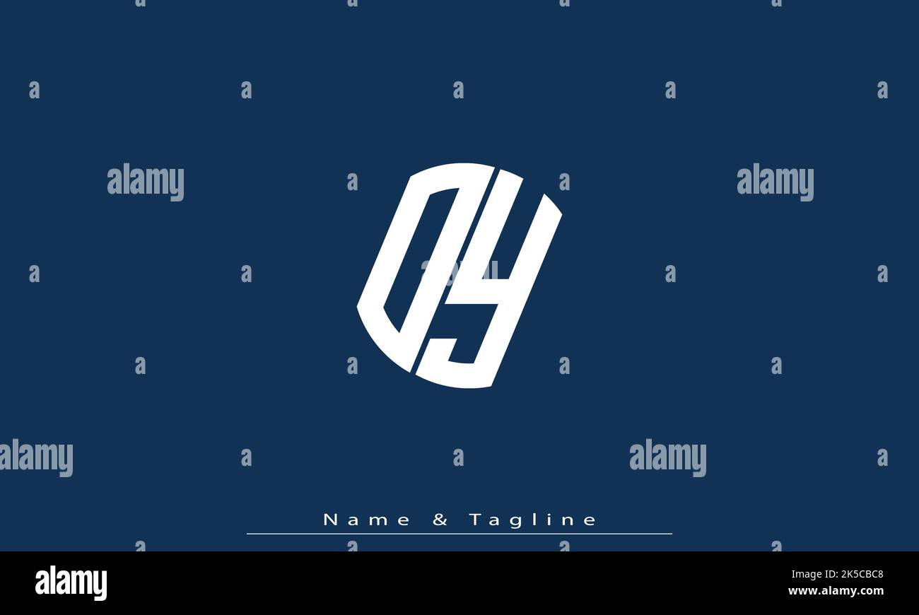 Alphabet letters Initials Monogram logo OY , YO Stock Vector
