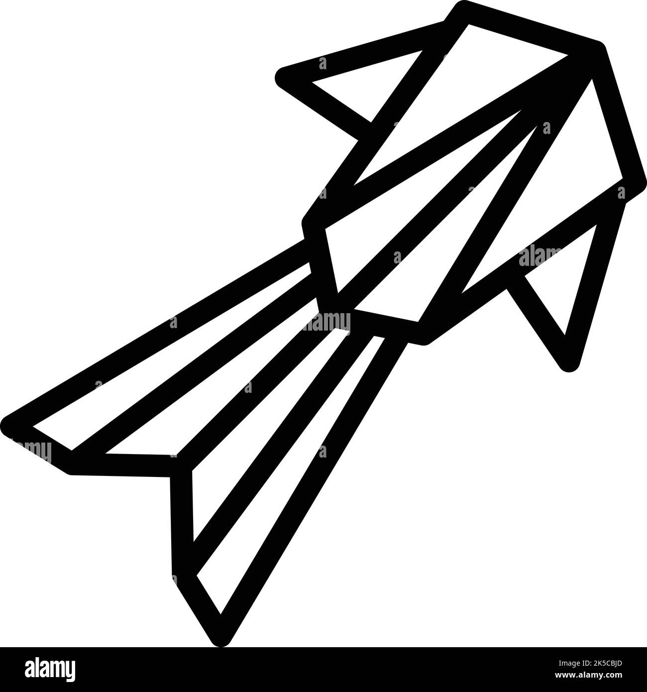 Origami bird icon outline vector. Animal geometric. Bird art Stock