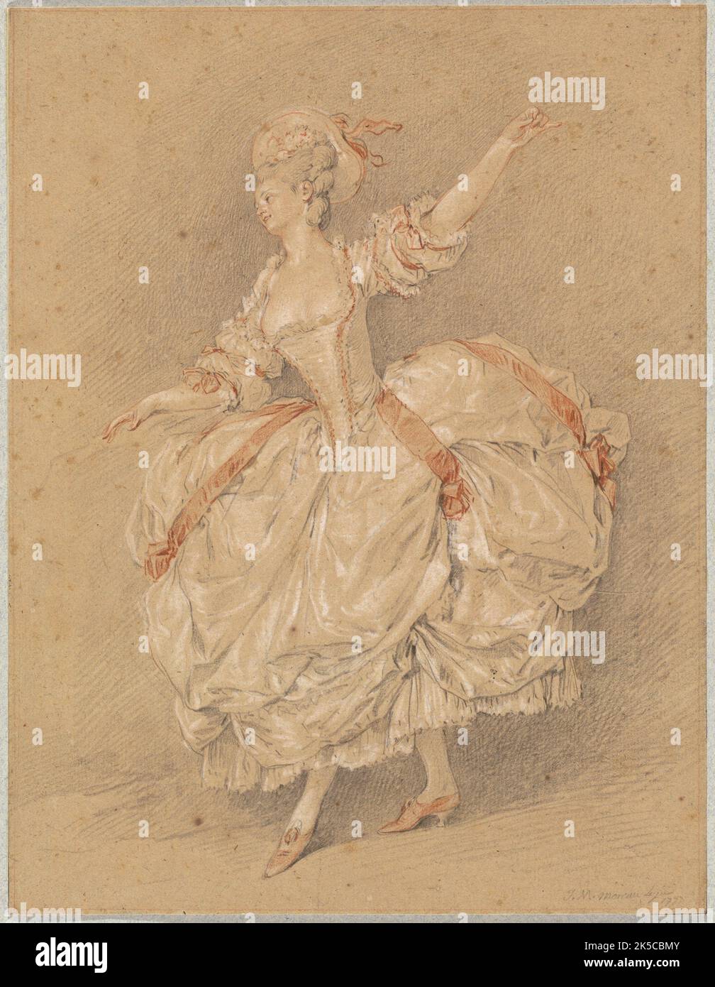 A Dancer, 1777. Stock Photo