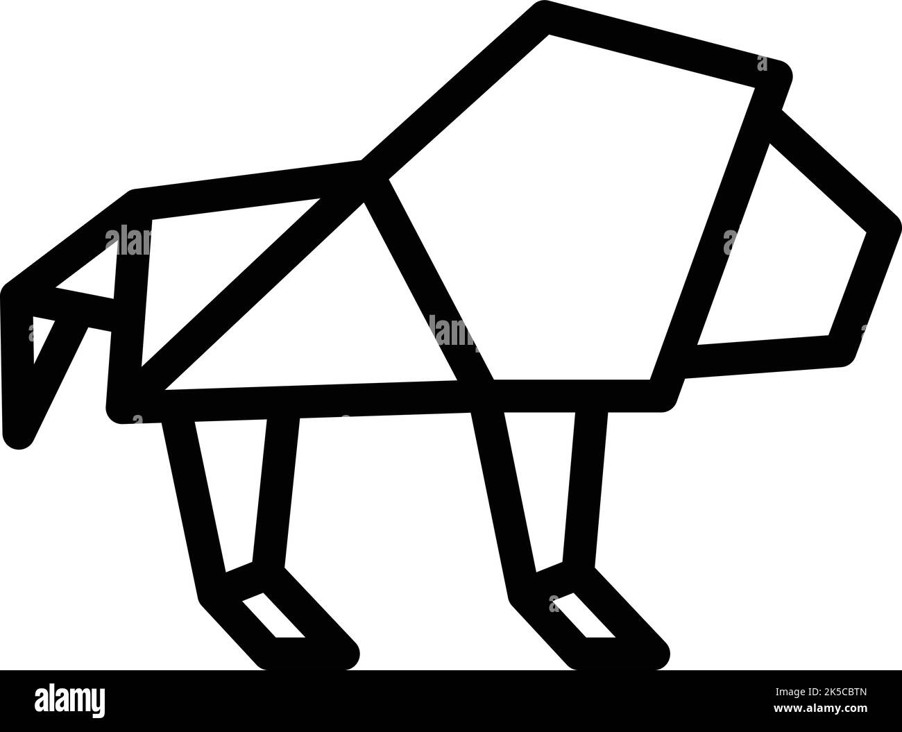 Origami Lion Icon Outline Vector Animal Art Polygon Object Stock origami-lion-icon-outline-vector-animal-art-polygon-object-stock