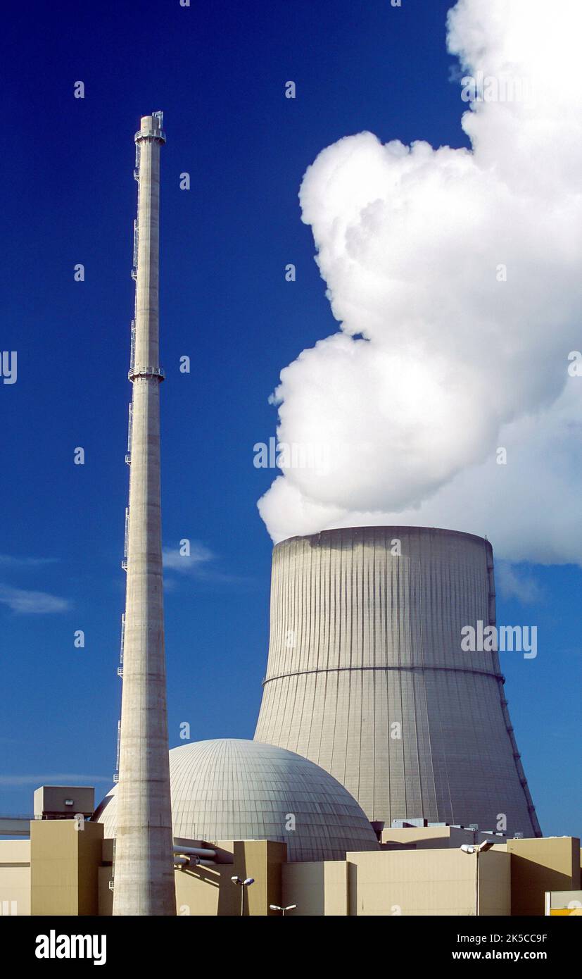 Emsland Nuclear Power Plant, Lingen, Lower Saxony, Germany, Europe Stock Photo