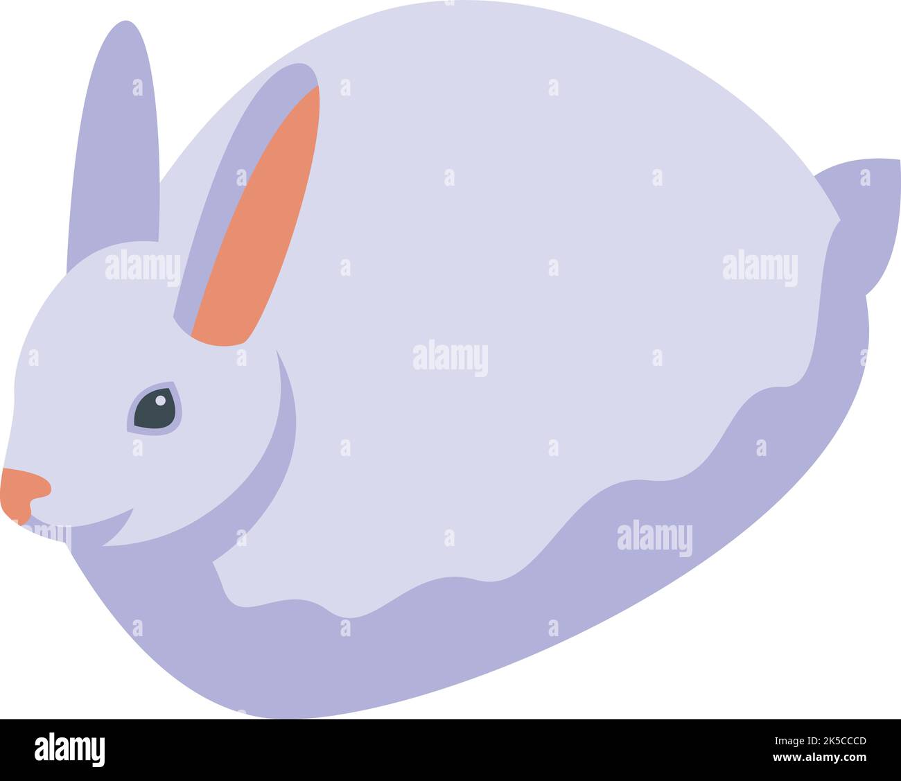 White easter bunny icon isometric vector. Cute rabbit. Animal basket Stock Vector