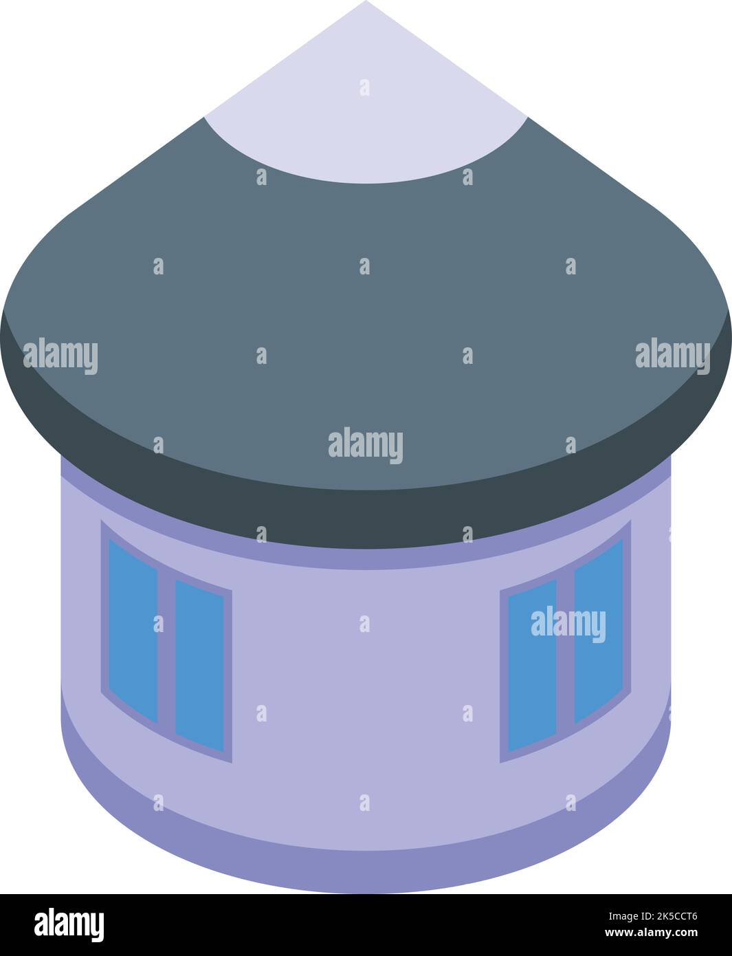 Round bungalow icon isometric vector. Beach house. Island cabin Stock ...