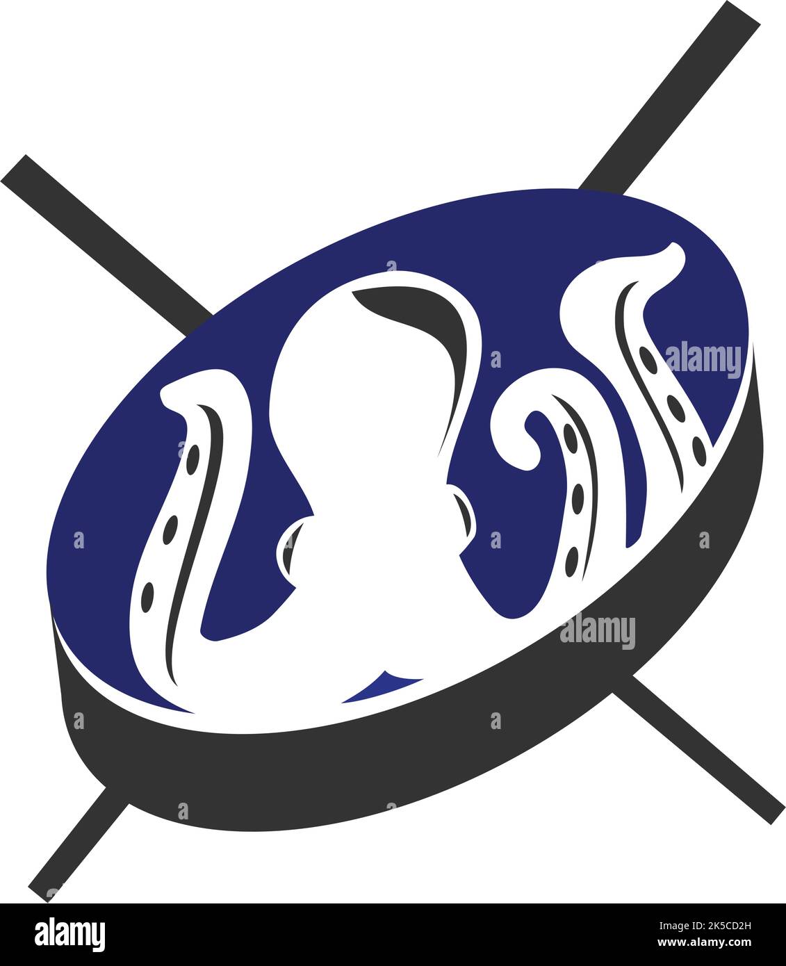 octopus sushi restaurant logo Icon Illustration Brand Identity Stock Vector