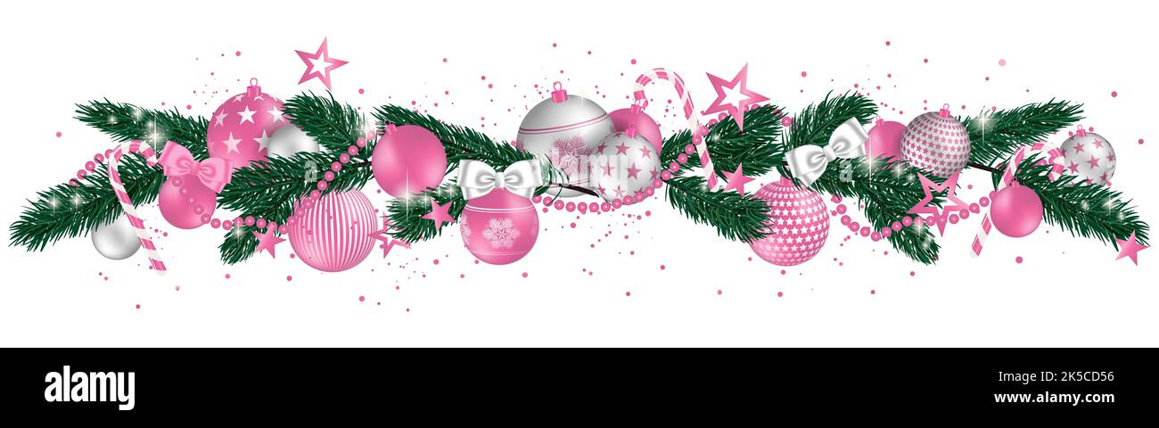 Christmas balls stars and bows isolated on white background - design ...