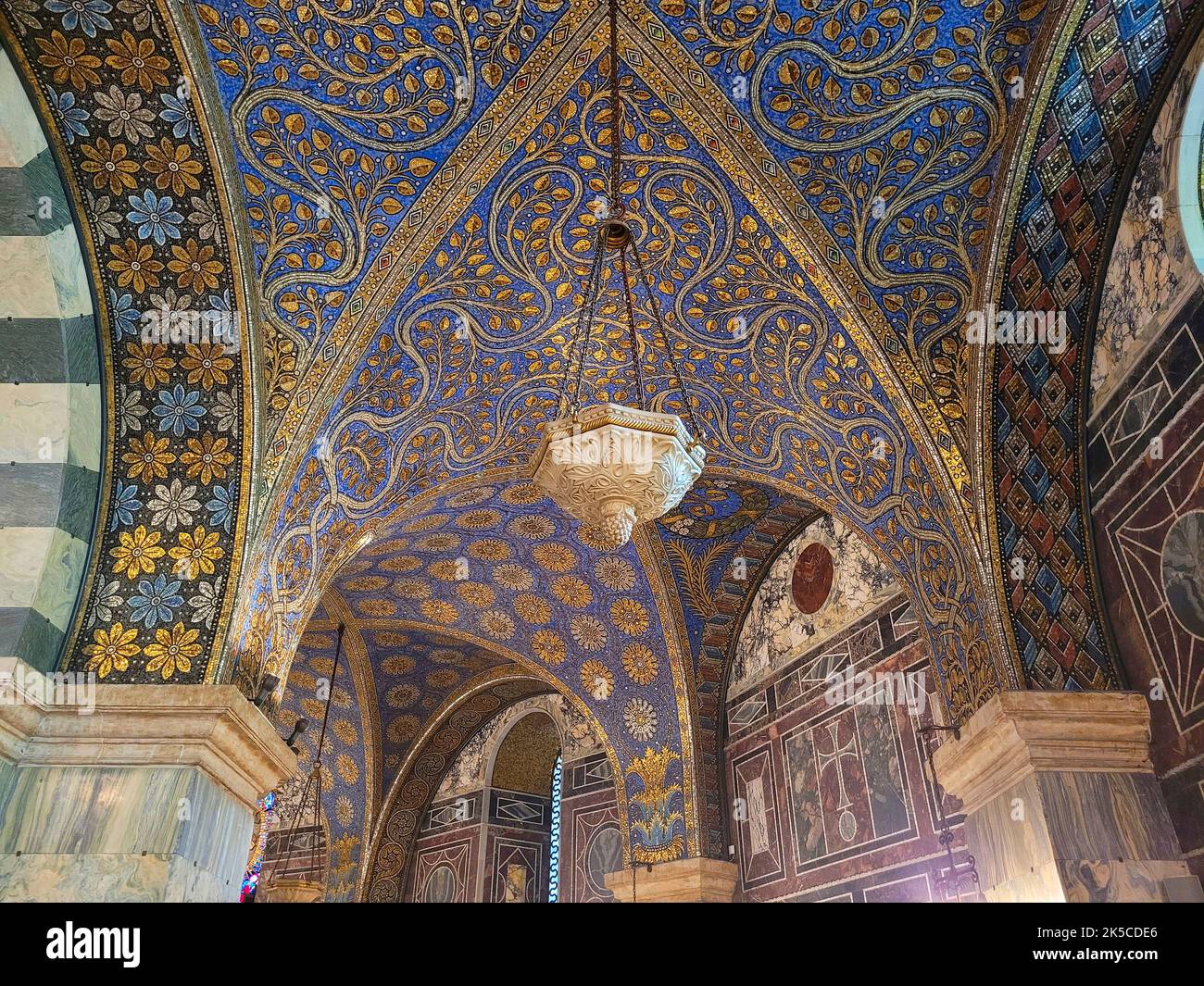 Ceiling vault in Aachen Cathedral, Aachen, North Rhine-Westphalia, Germany Stock Photo