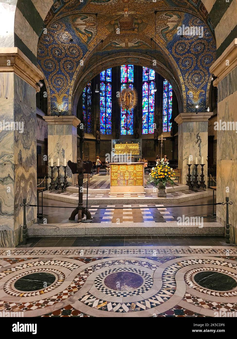 Aachen Cathedral, High Altar, Aachen, North Rhine-Westphalia, Germany Stock Photo
