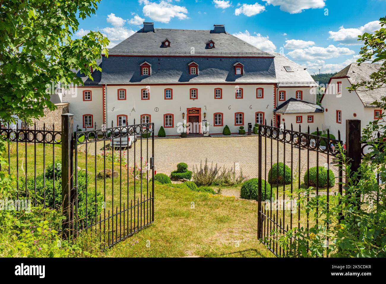 Castle house in Kronenburg near Dahlem, Eifel, North Rhine-Westphalia, Germany Stock Photo