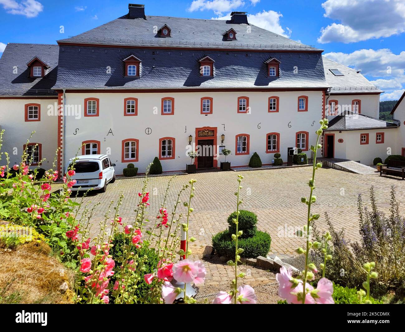 Castle house in Kronenburg near Dahlem, Eifel, North Rhine-Westphalia, Germany Stock Photo