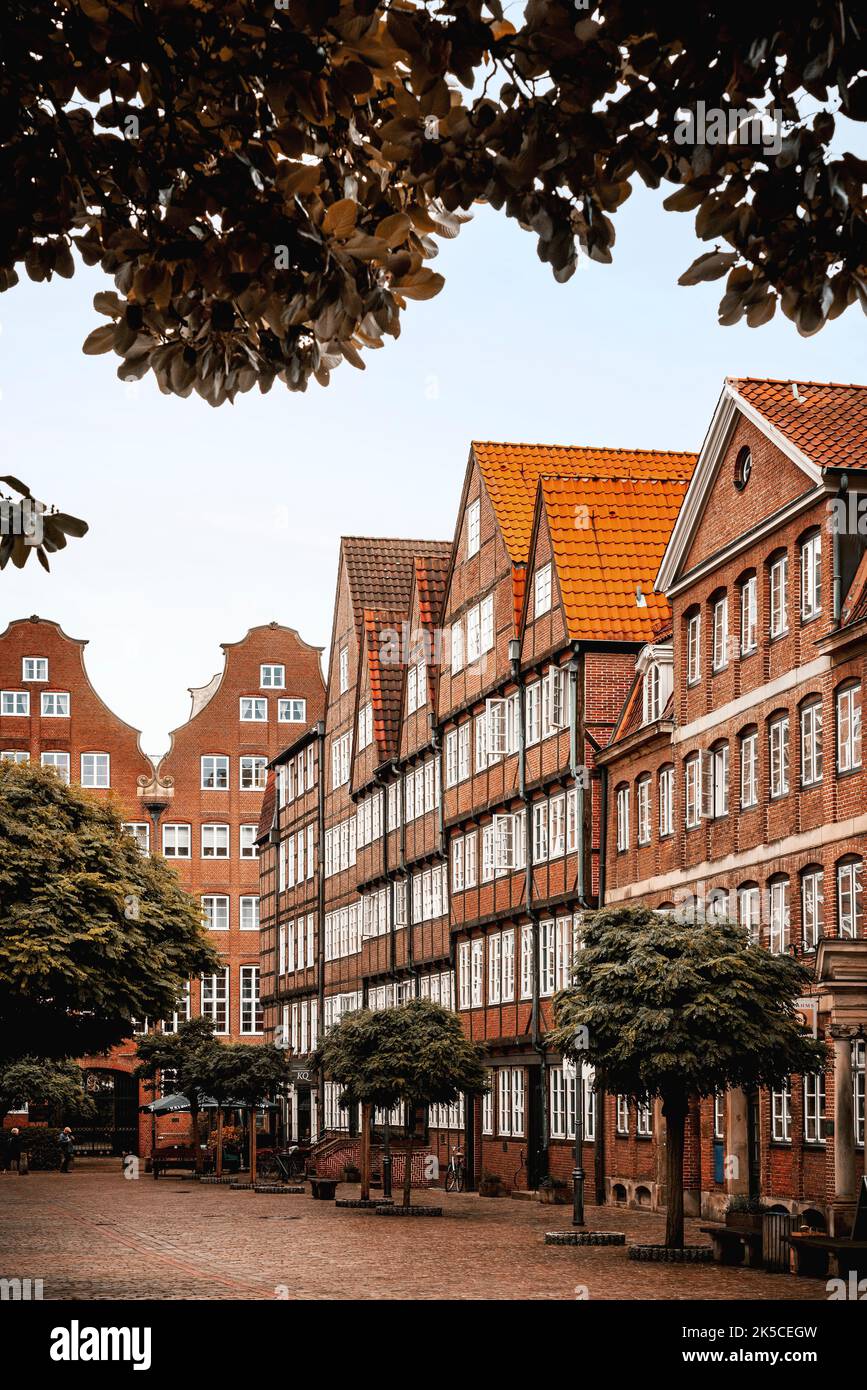 Composers' Quarter with various museums in Hamburg, Germany Stock Photo