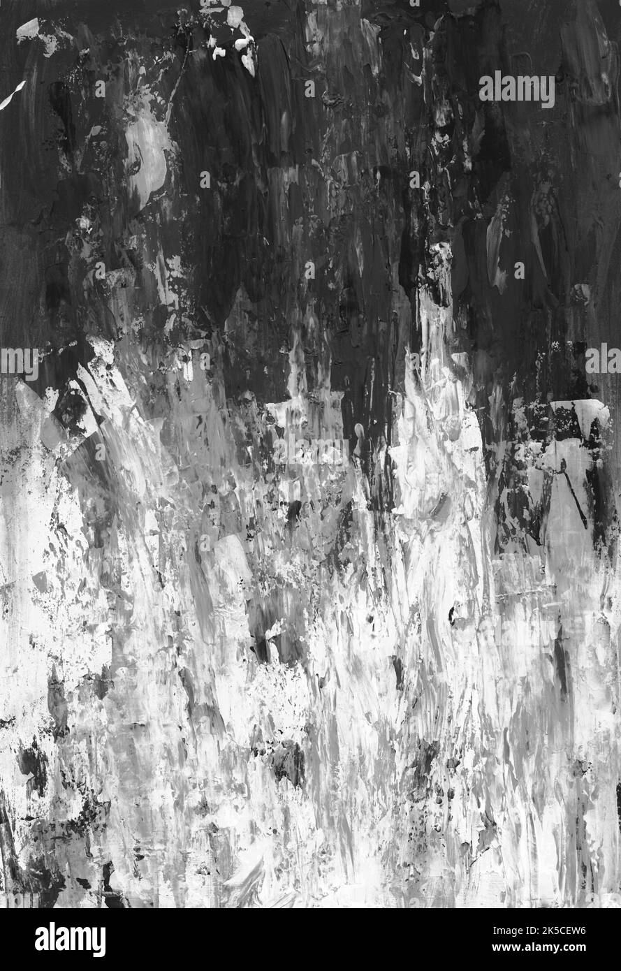 Grunge black and white textured background, hand painted. Rough