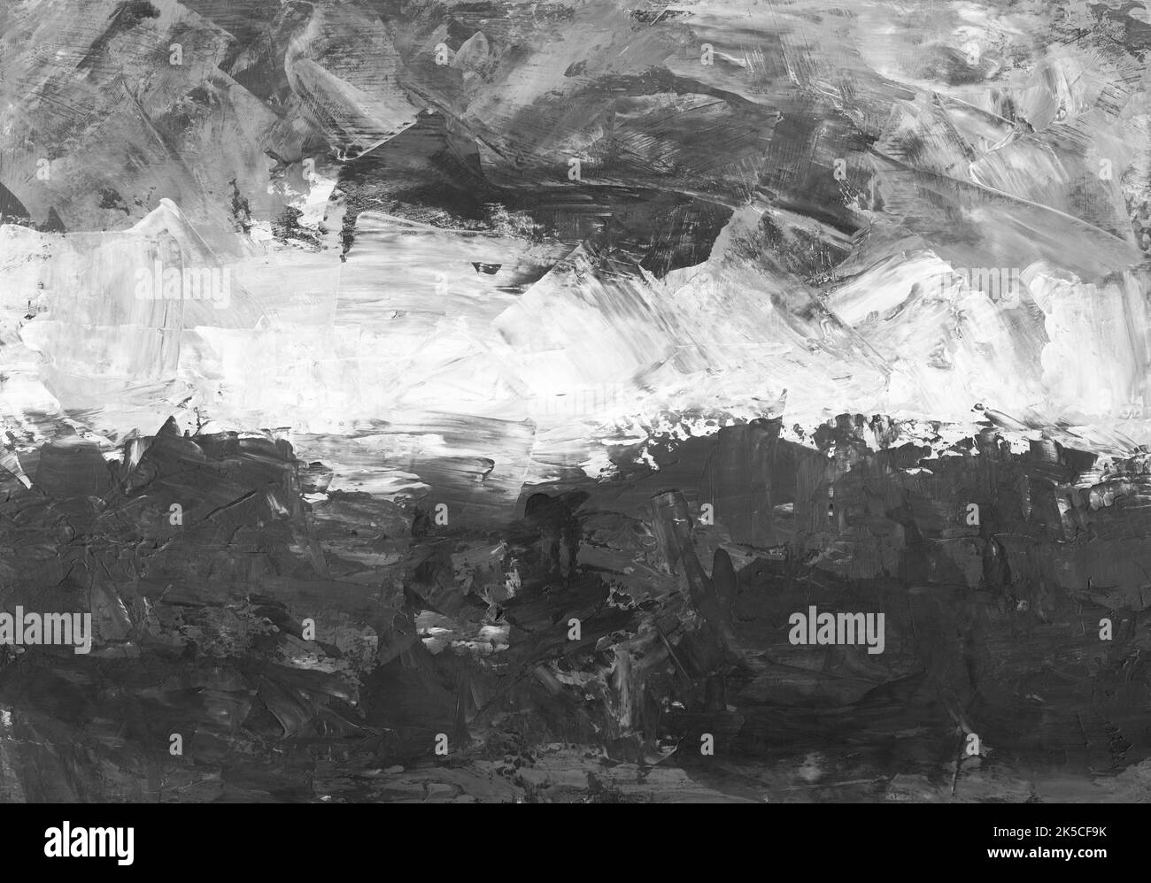 Grunge black and white textured background, hand painted. Abstract