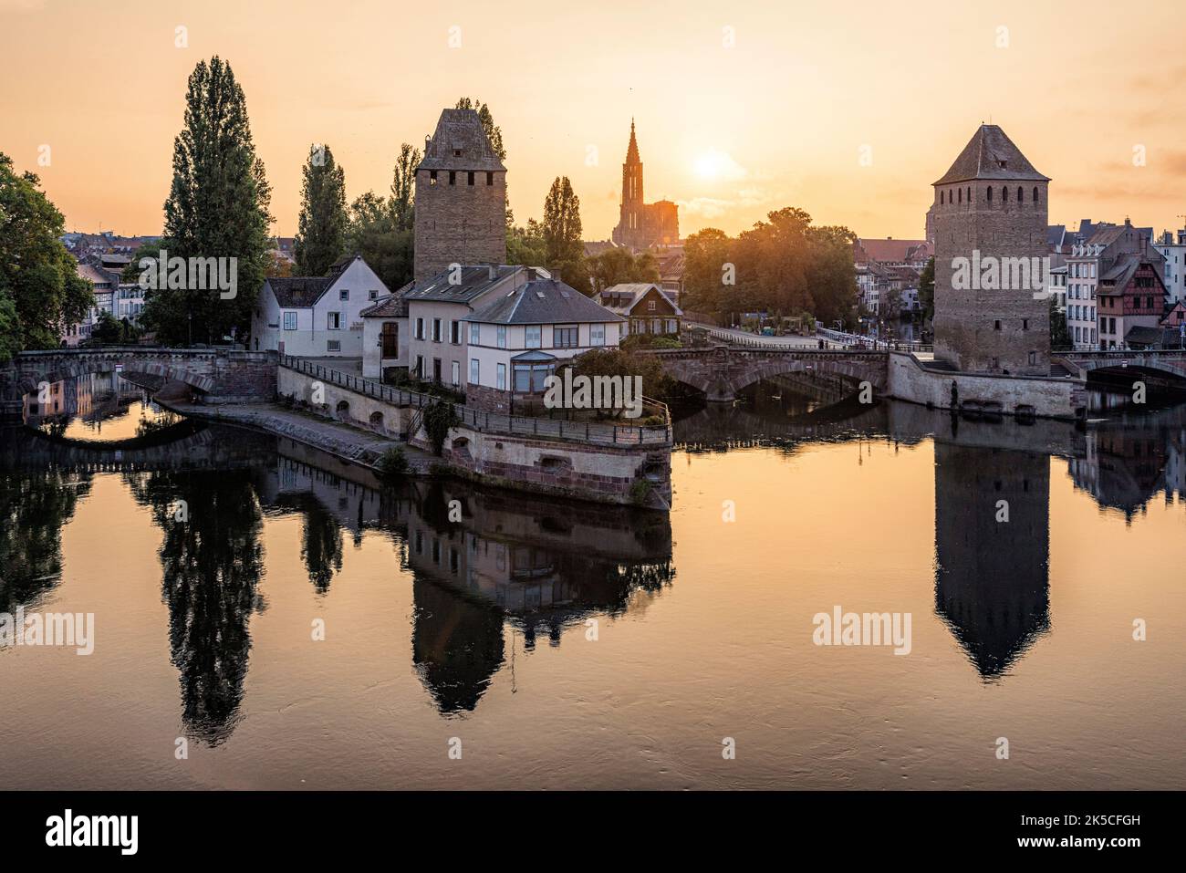 Ponts couverts and former fortifications. Strasbourg, Alsace, France ...
