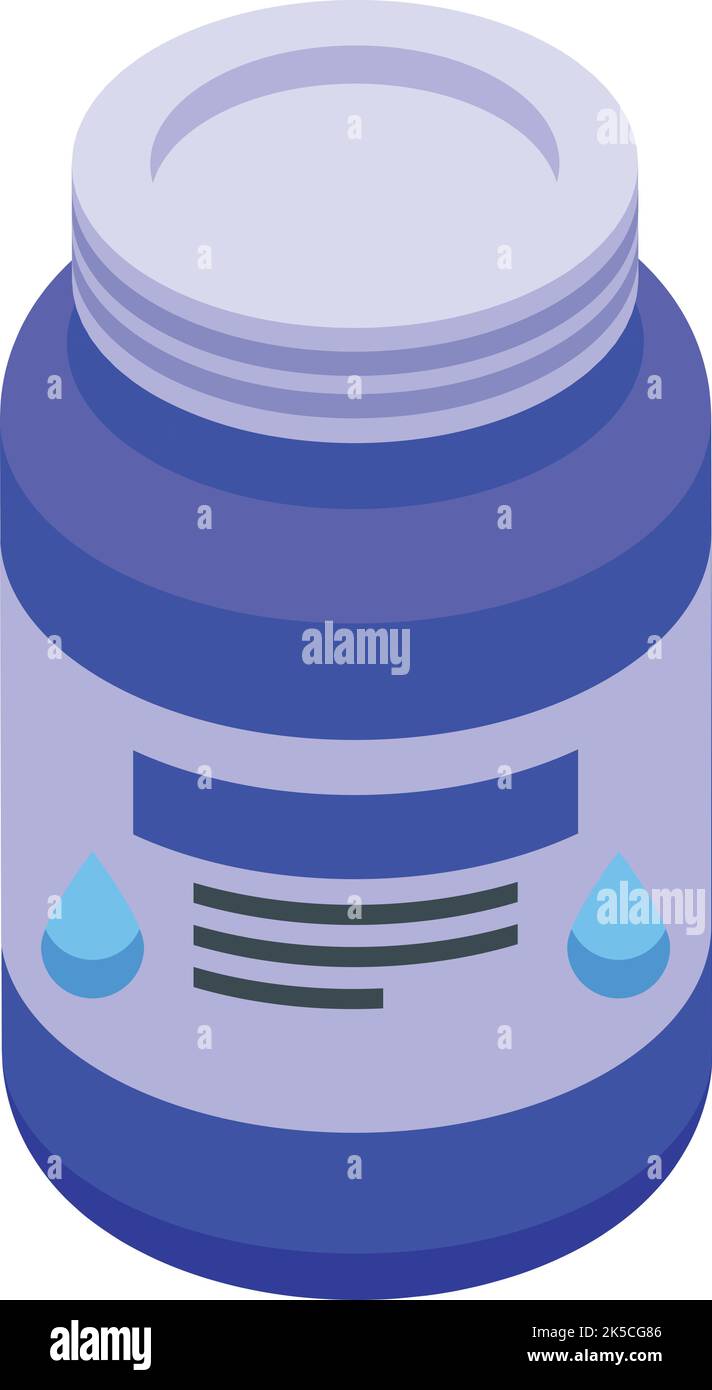 Collagen Cosmetic Jar Icon Isometric Vector. Skin Cell. Diagram ...