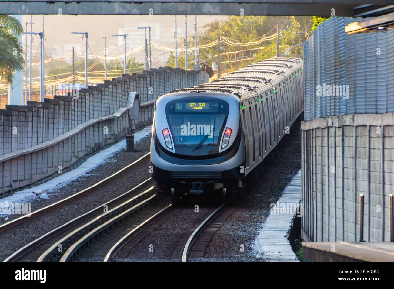 subway train in Rio de Janeiro, Brazil - September 07, 2022: subway