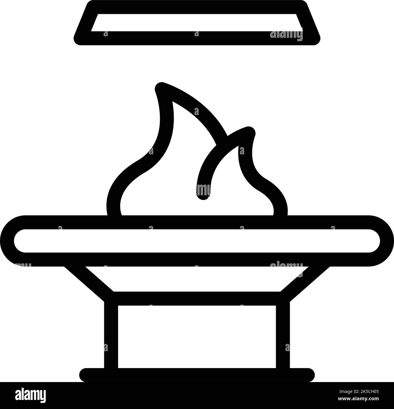 Heater furnace icon outline vector. Gas fireplace. Industry stove Stock Vector