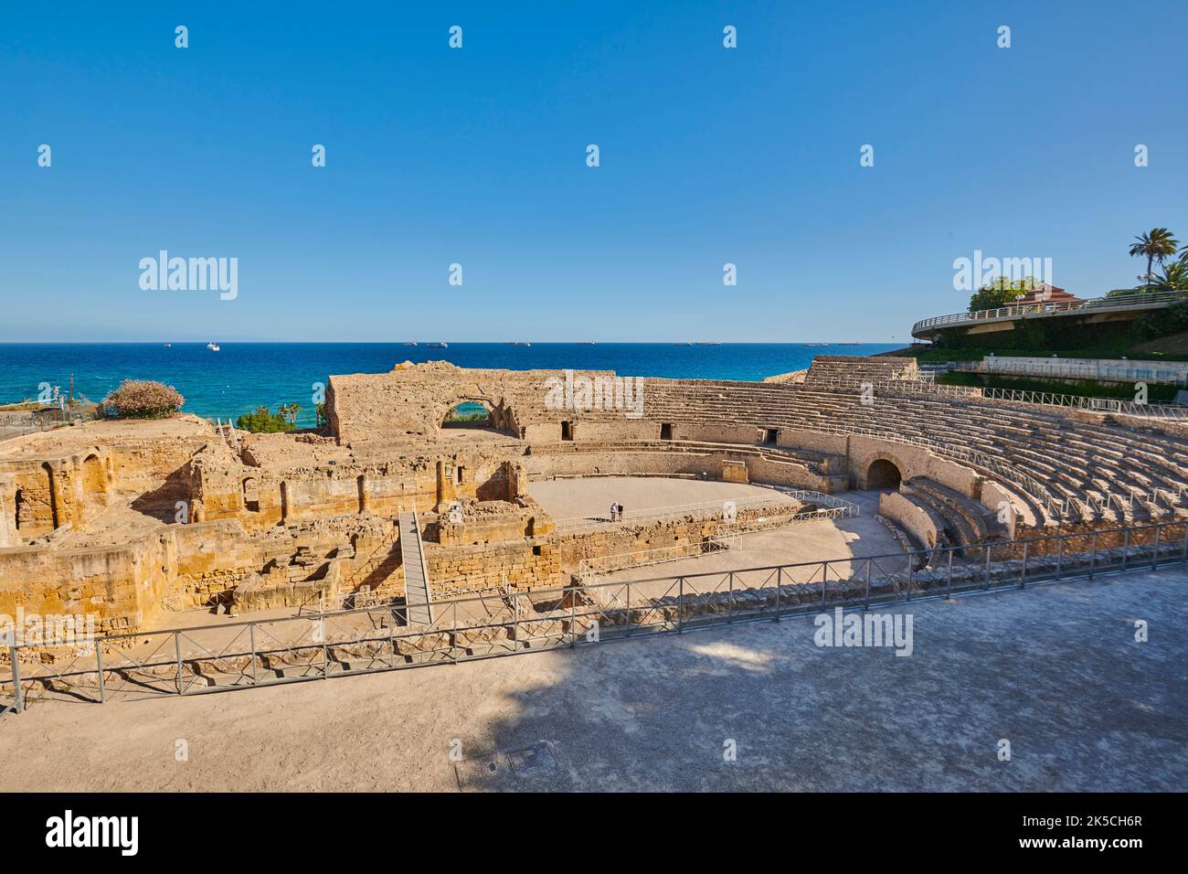 Historical Amphitheater Circ Roma, Tarragona, Catalonia, Spain Stock ...