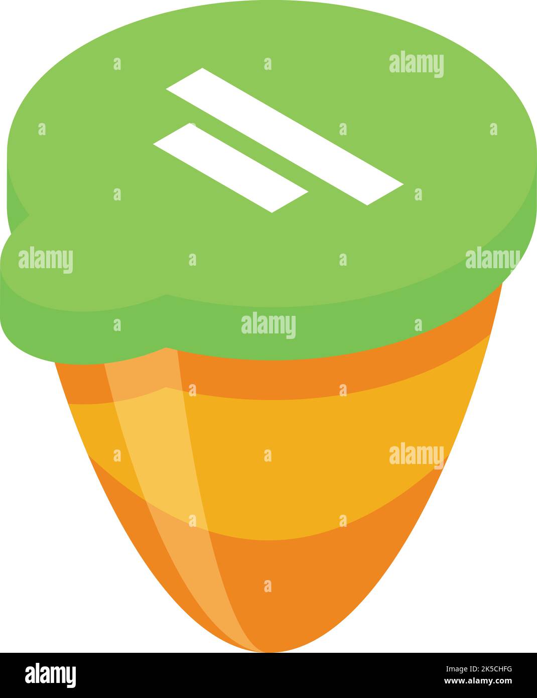 Jelly yogurt icon isometric vector. Sugar candy. Cute fruit Stock Vector