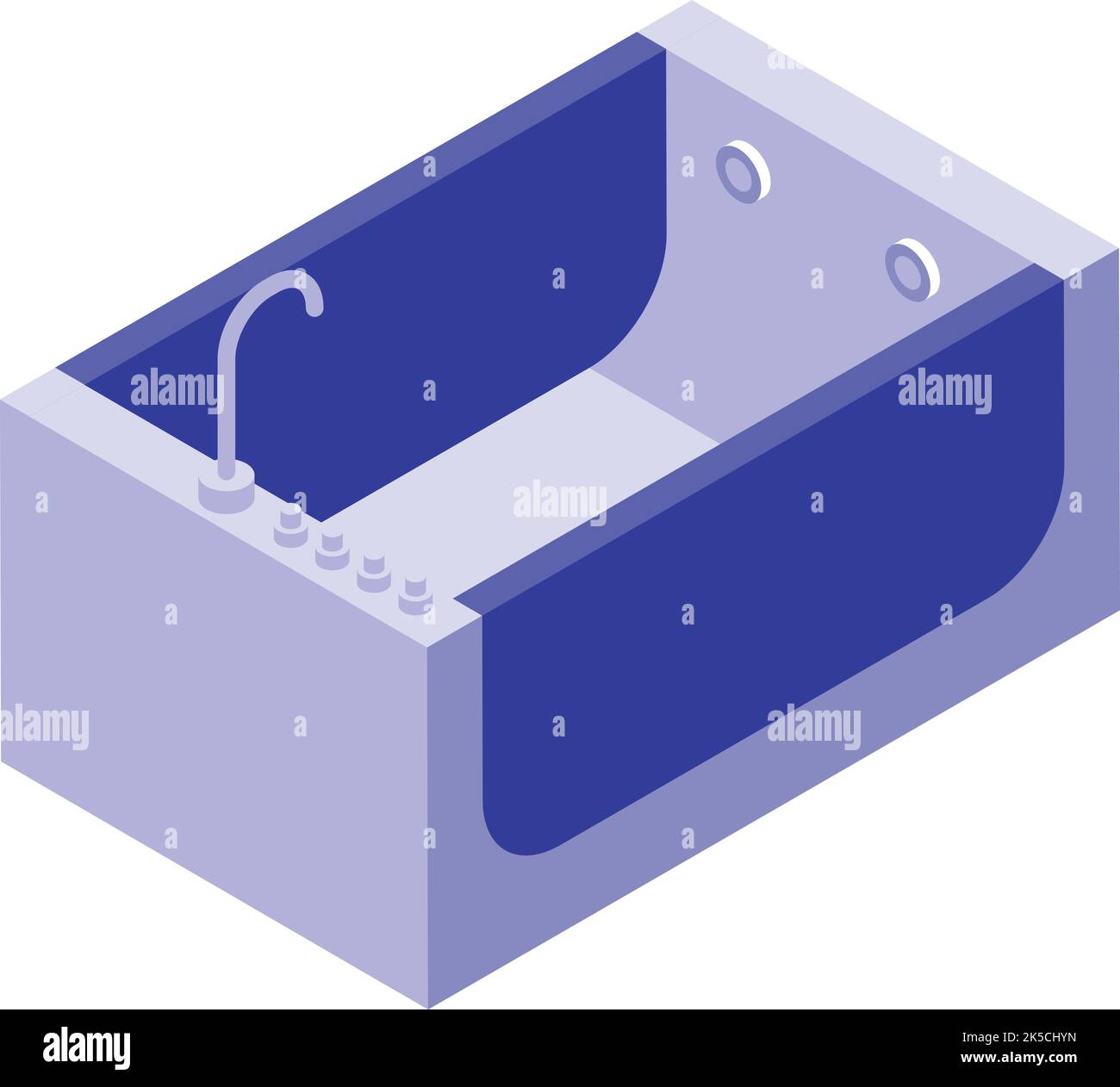 Foot hydro massage icon isometric vector. Spa health. Pool tub Stock Vector