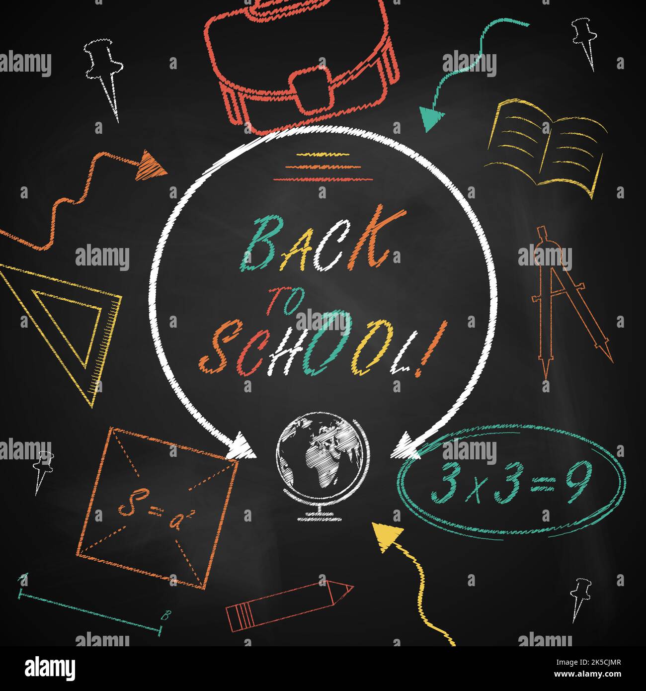 Back to school vector illustration Stock Vector Image & Art - Alamy