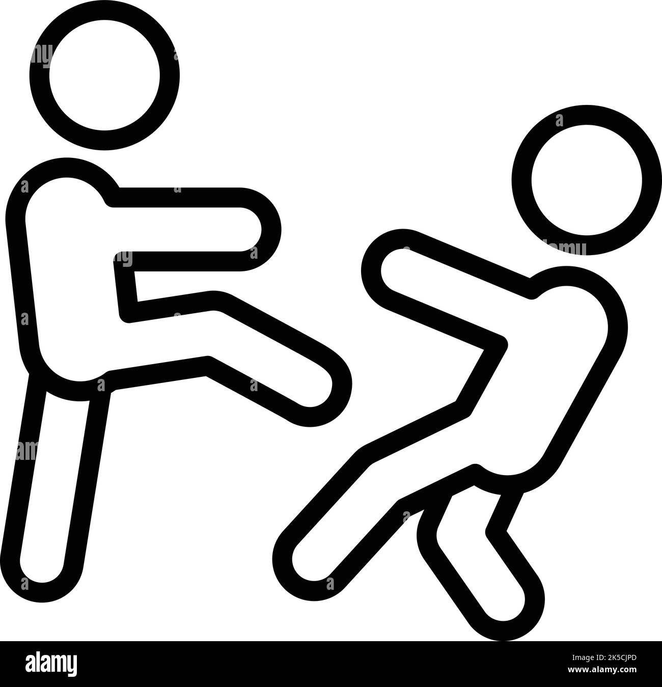 Street knockout icon outline vector. Defense kick. People karate Stock Vector Image & Art Alamy