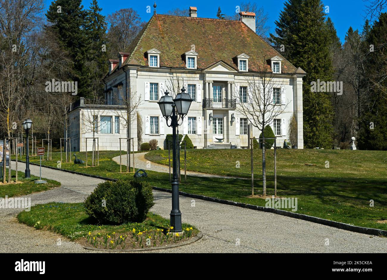 Watch Museum, Chateau des Monts, watch town Le Locle, Canton Neuchatel, Switzerland Stock Photo