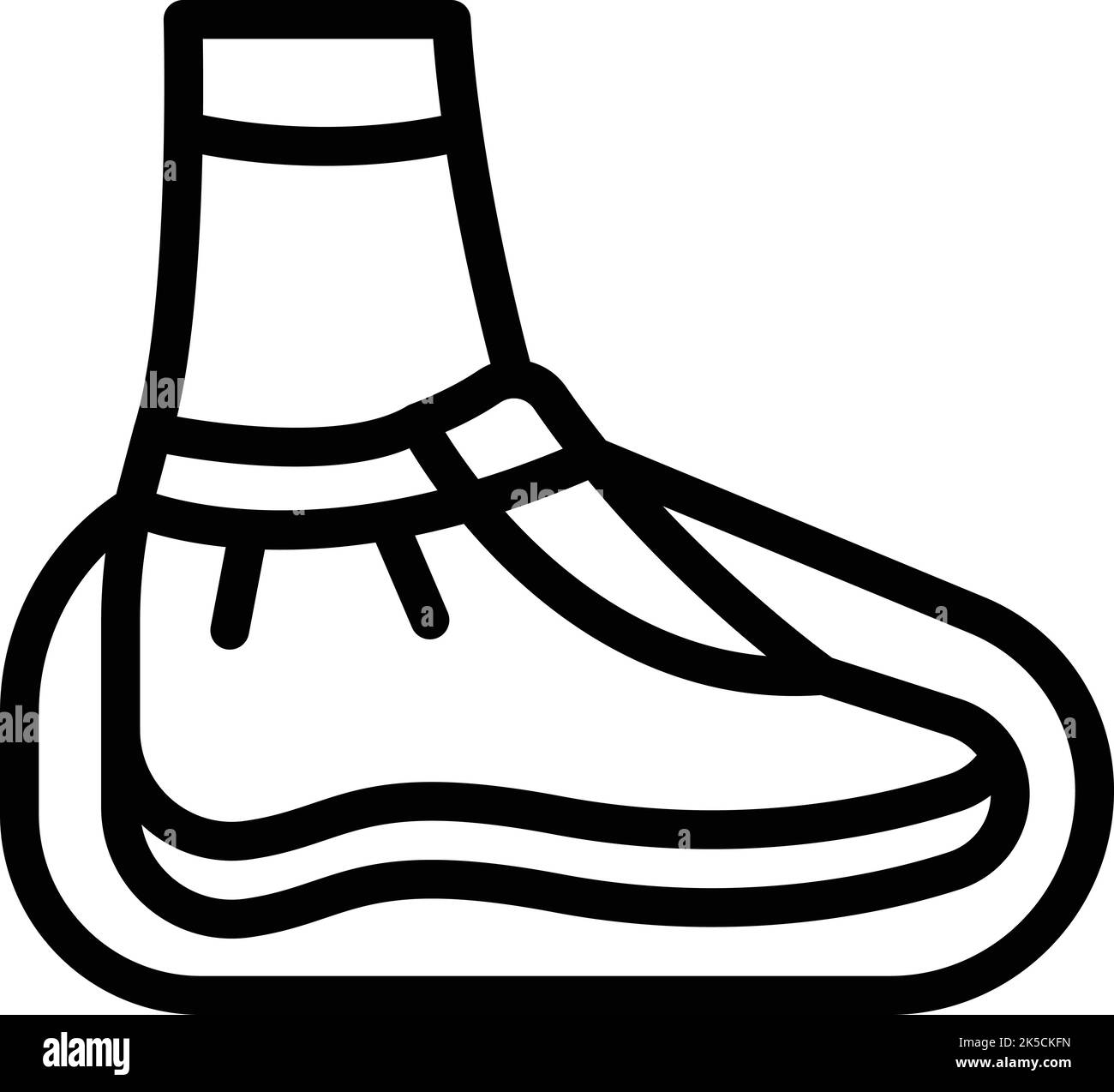 Shoe prevention icon outline vector. Foot equipment. Safety gloves ...
