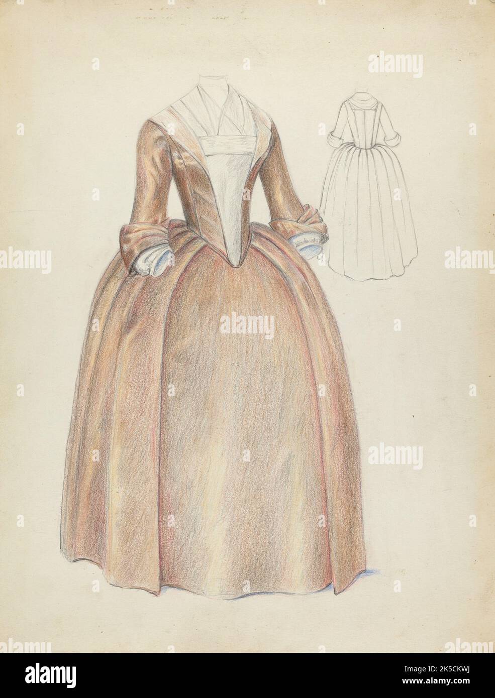 Woman's Dress, c. 1940. Stock Photo